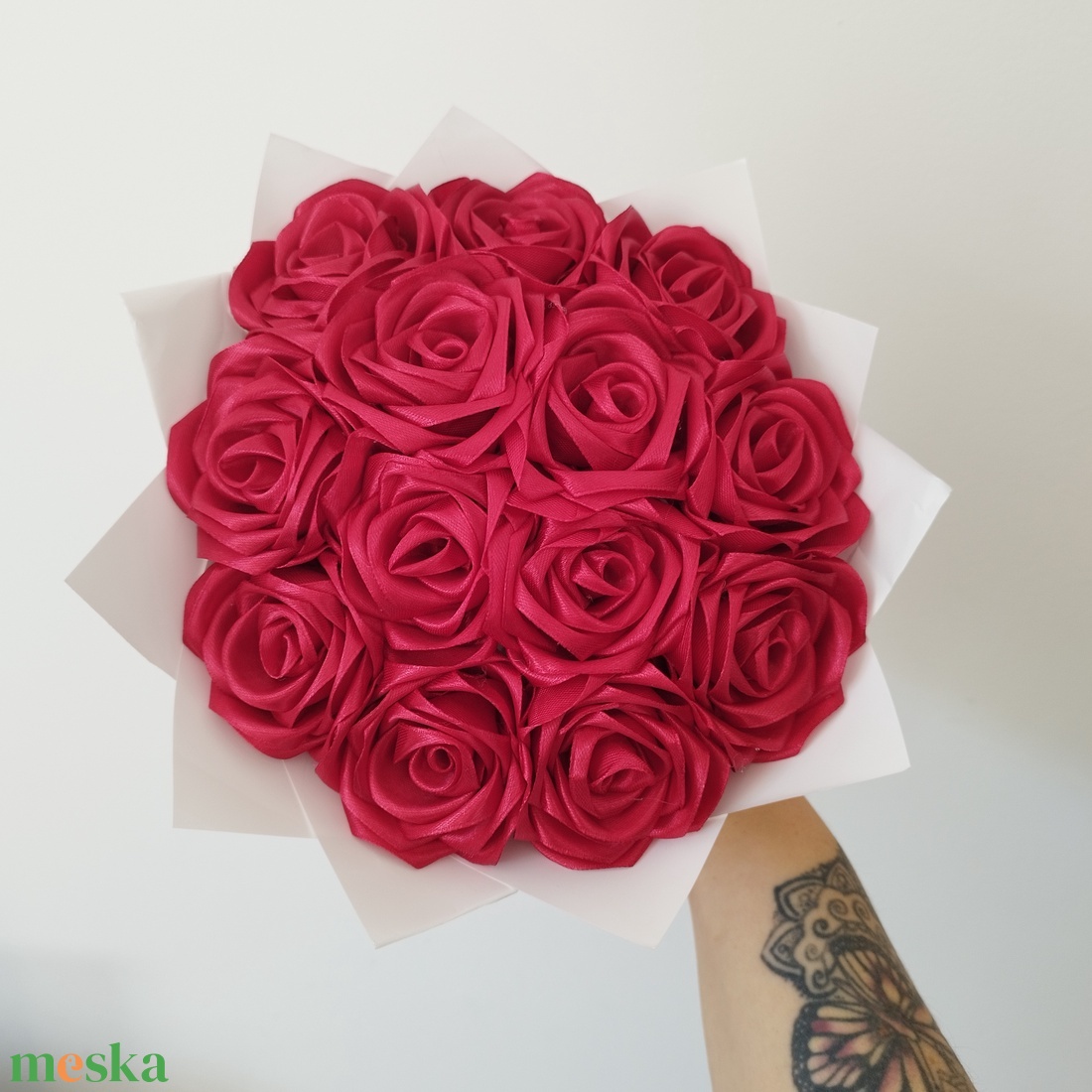 Örök rózsa csokor  - otthon & életmód - virágdekoráció - virágok - virágcsokor - Meska.hu