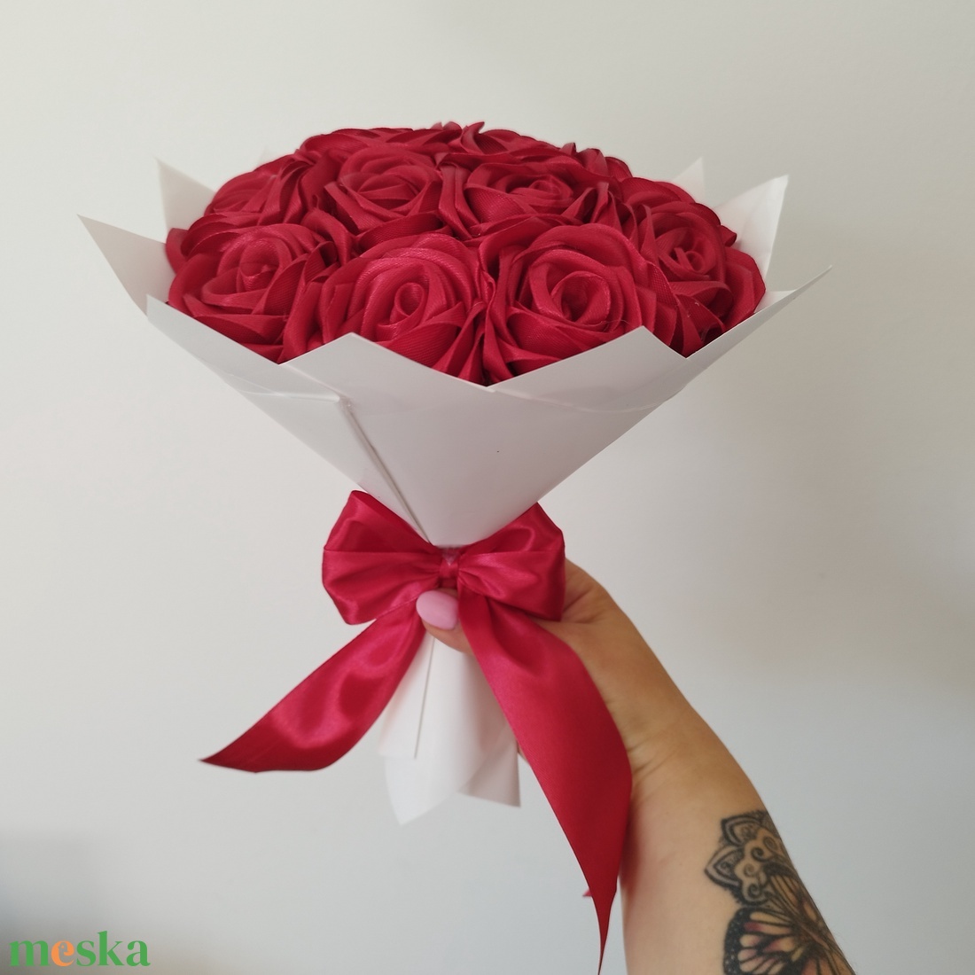 Örök rózsa csokor  - otthon & életmód - virágdekoráció - virágok - virágcsokor - Meska.hu