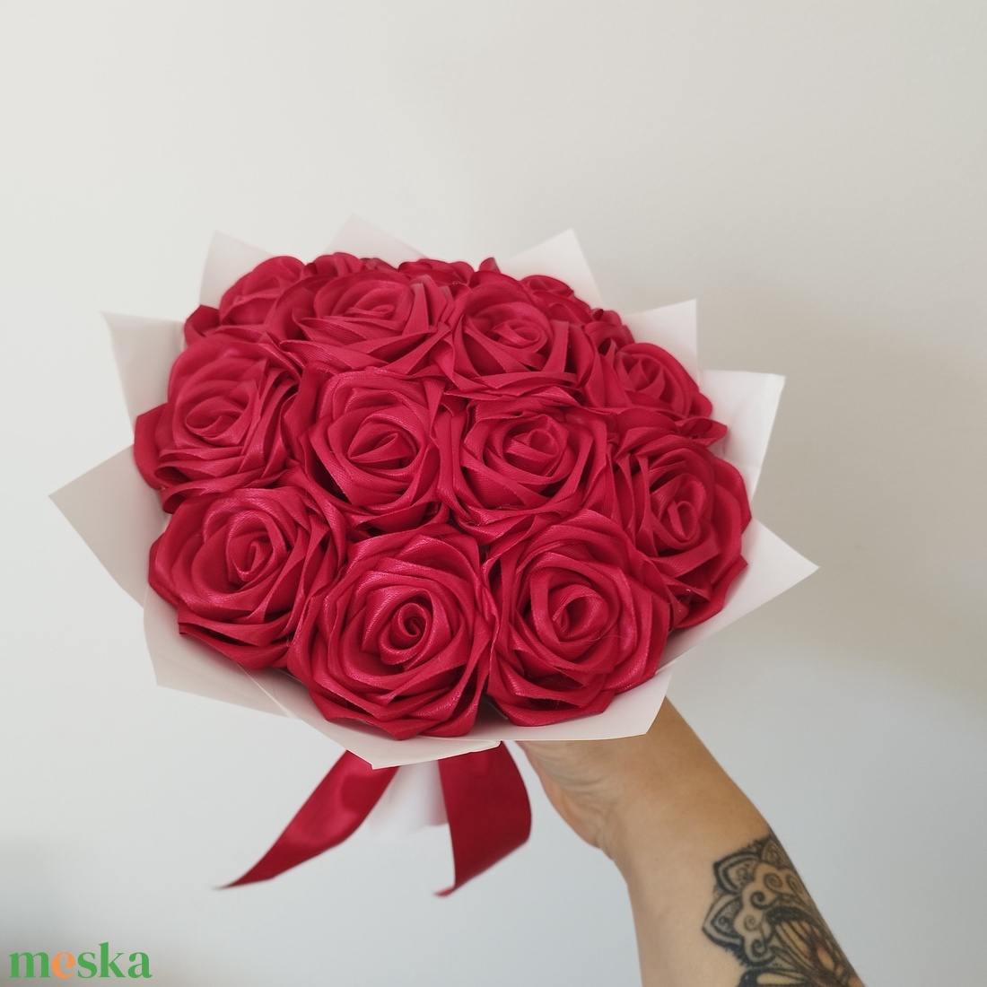 Örök rózsa csokor  - otthon & életmód - virágdekoráció - virágok - virágcsokor - Meska.hu