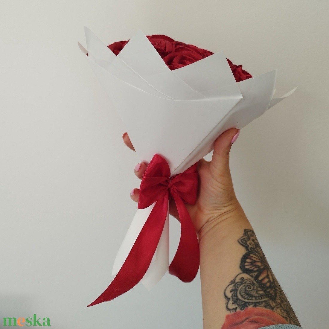 Örök rózsa csokor  - otthon & életmód - virágdekoráció - virágok - virágcsokor - Meska.hu