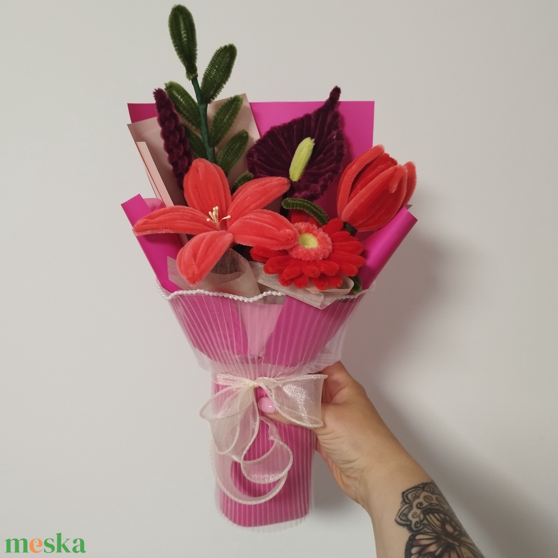 Zsenilia csokor - otthon & életmód - virágdekoráció - virágok - virágcsokor - Meska.hu