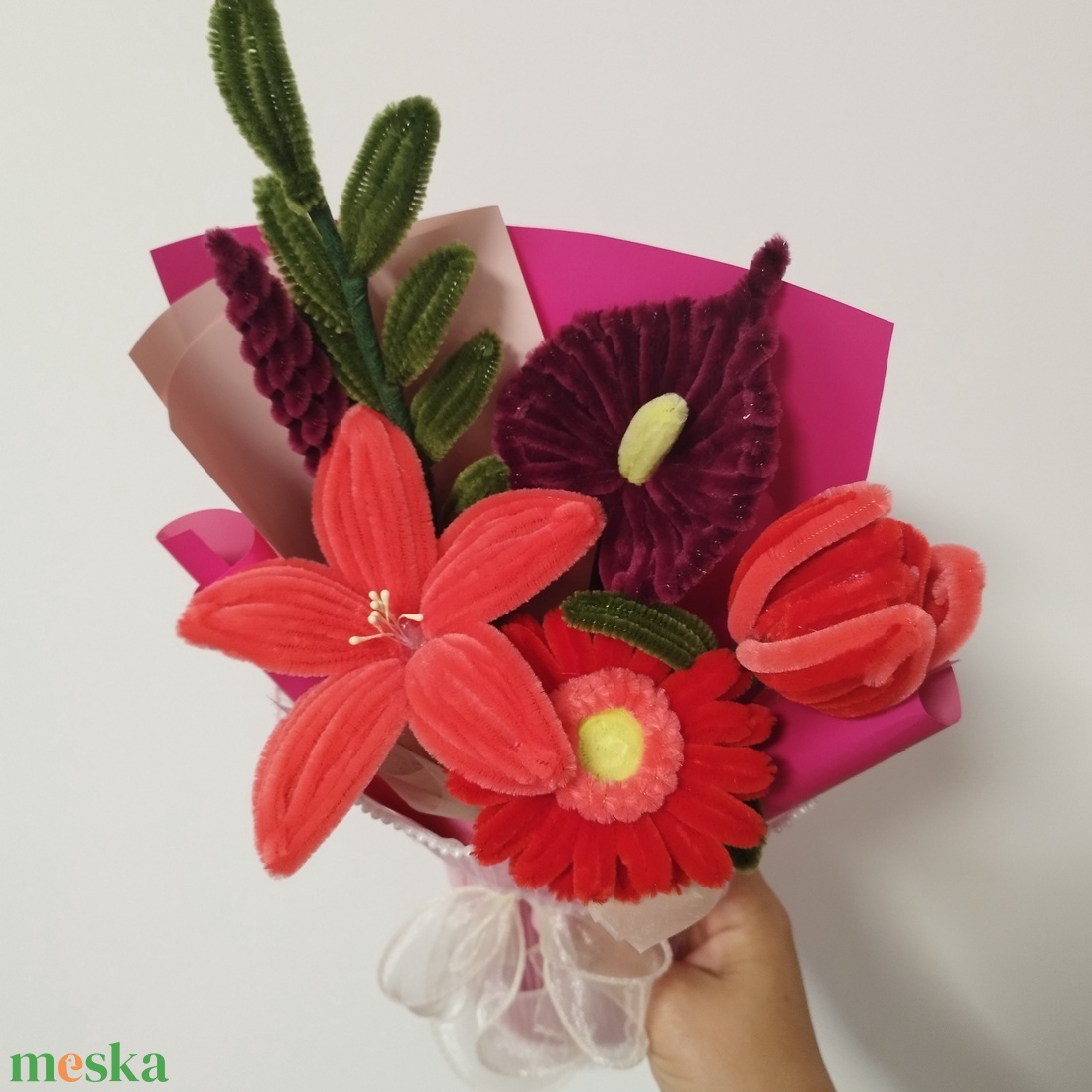 Zsenilia csokor - otthon & életmód - virágdekoráció - virágok - virágcsokor - Meska.hu