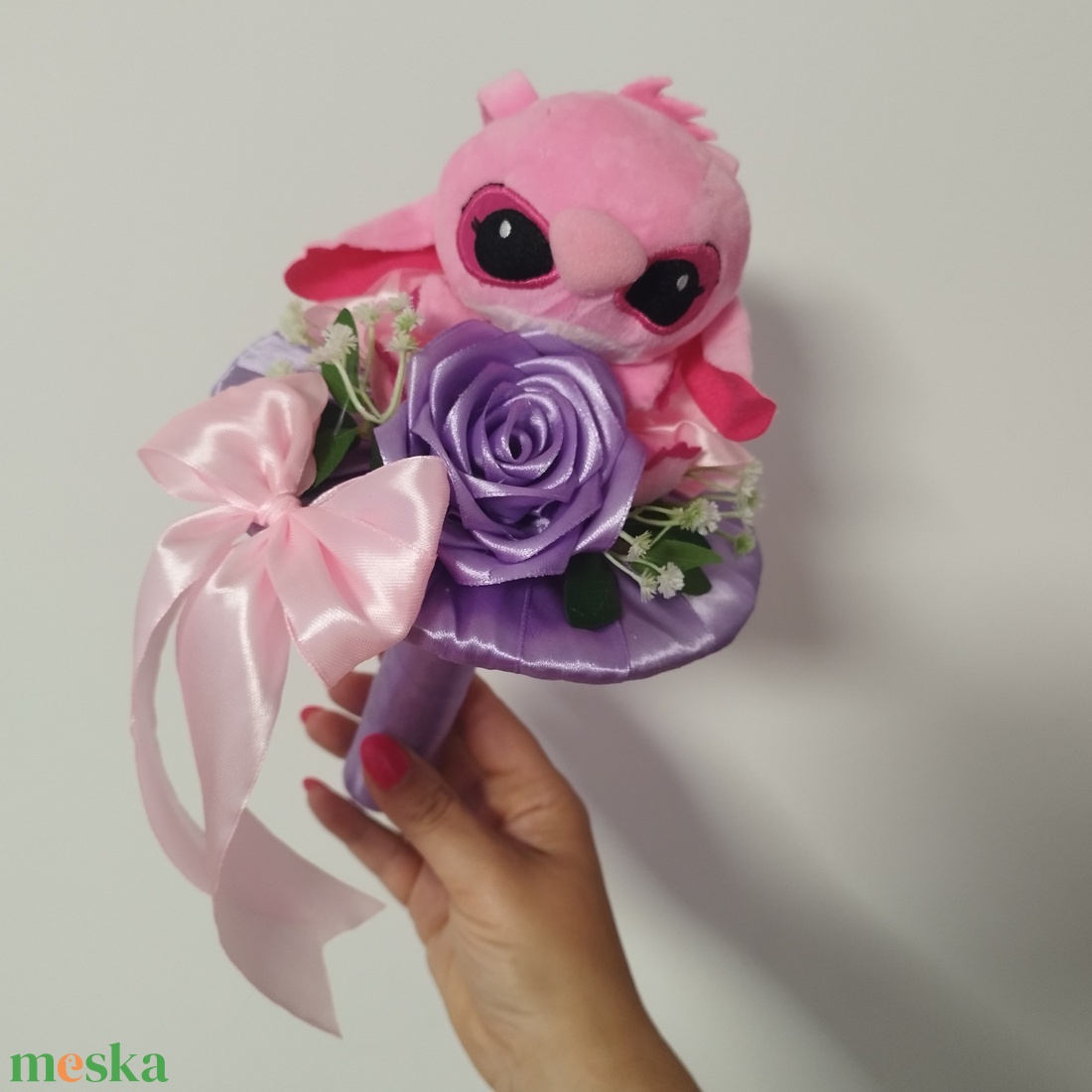 Stich-es ballagási csokor  - otthon & életmód - virágdekoráció - virágok - virágcsokor - Meska.hu