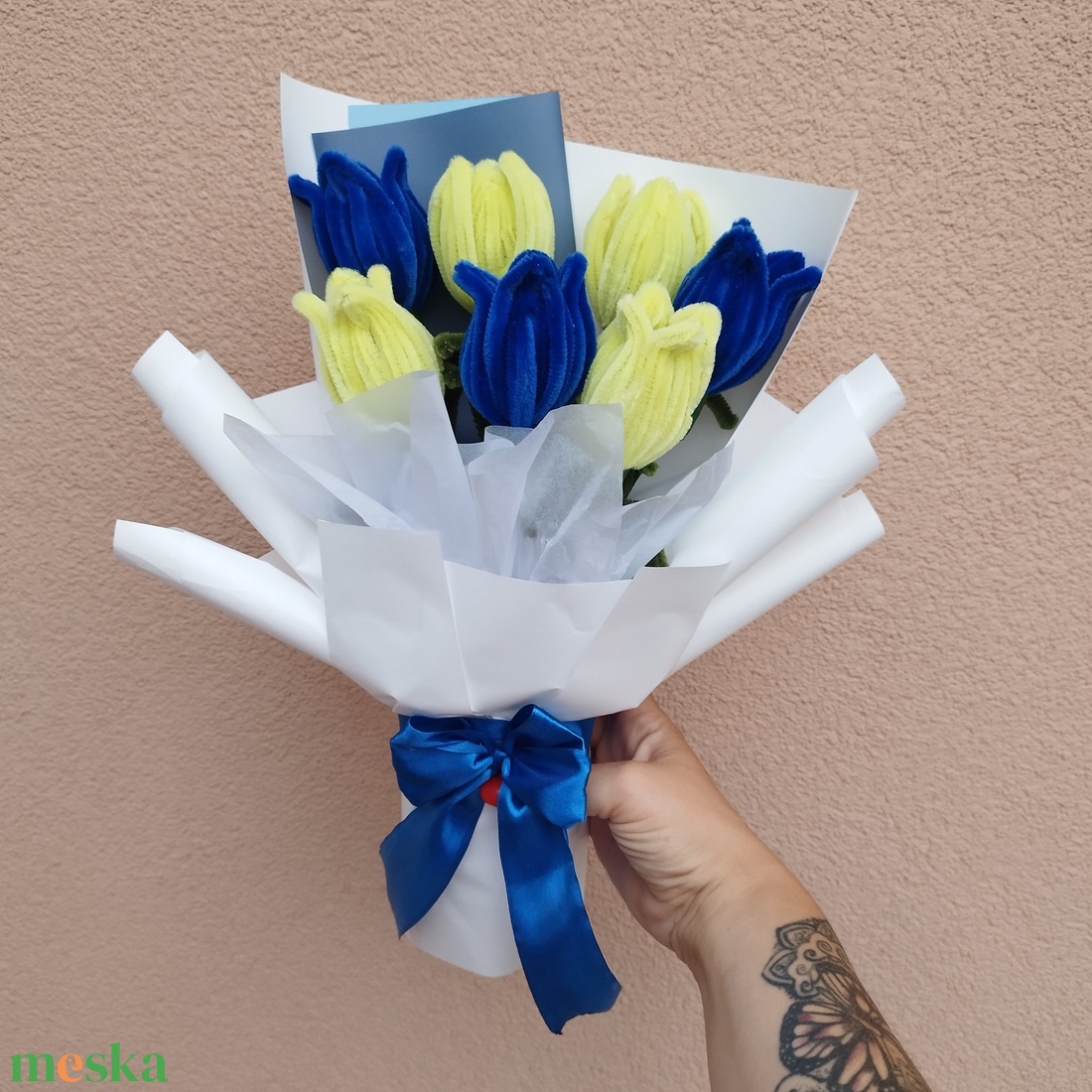 Tulipán csokor zseniliából  - otthon & életmód - virágdekoráció - virágok - virágcsokor - Meska.hu