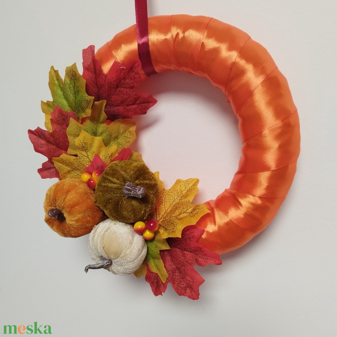 Őszi kopogtató 20cm  - otthon & életmód - dekoráció - ajtó- és ablak dekoráció - ajtódísz & kopogtató - Meska.hu