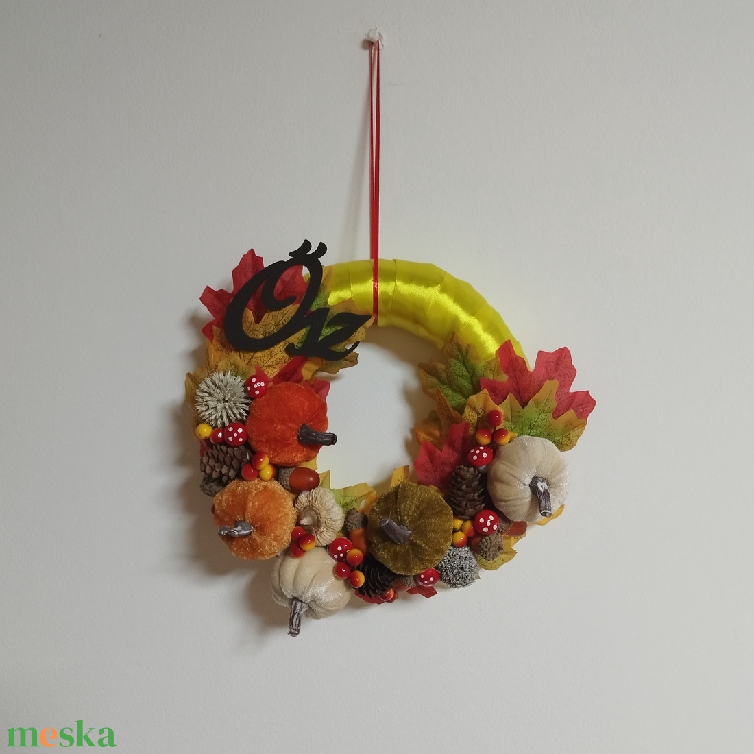 Őszi kopogtató 20cm  - otthon & életmód - dekoráció - ajtó- és ablak dekoráció - ajtódísz & kopogtató - Meska.hu