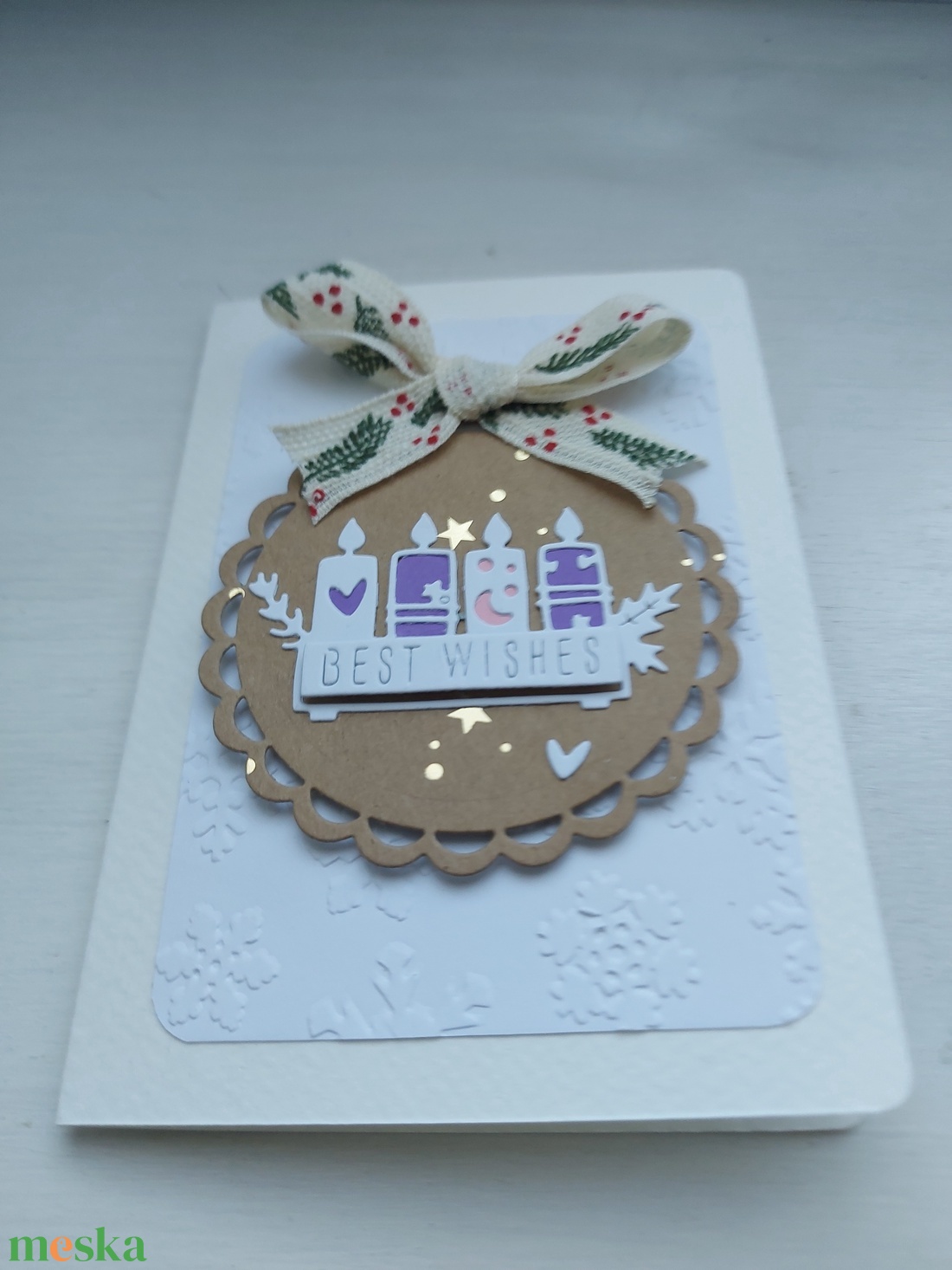 Karácsonyi képeslap - advent 1. - karácsony - karácsonyi ajándékozás - karácsonyi képeslap, üdvözlőlap, ajándékkísérő - Meska.hu