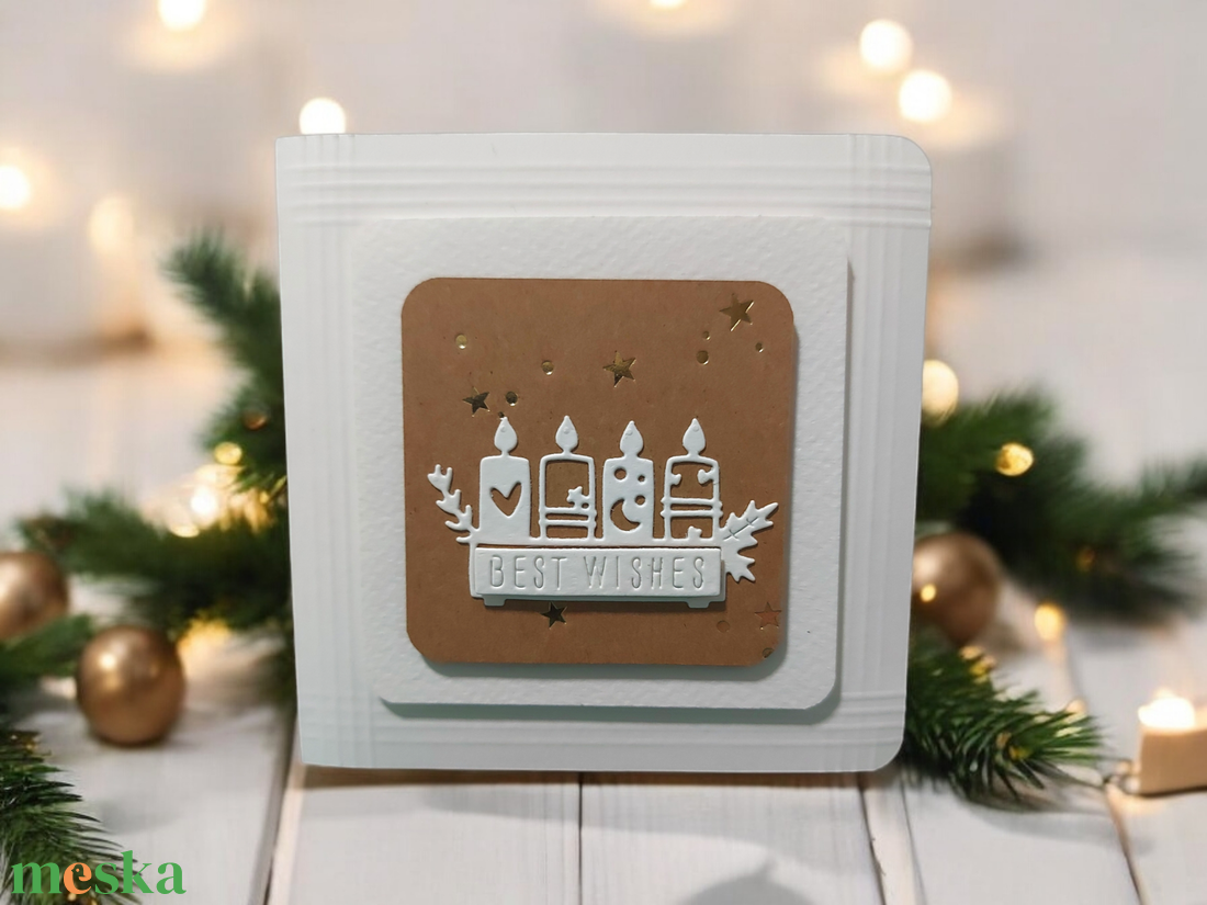 Karácsonyi képeslap - advent 3. - karácsony - karácsonyi ajándékozás - karácsonyi képeslap, üdvözlőlap, ajándékkísérő - Meska.hu