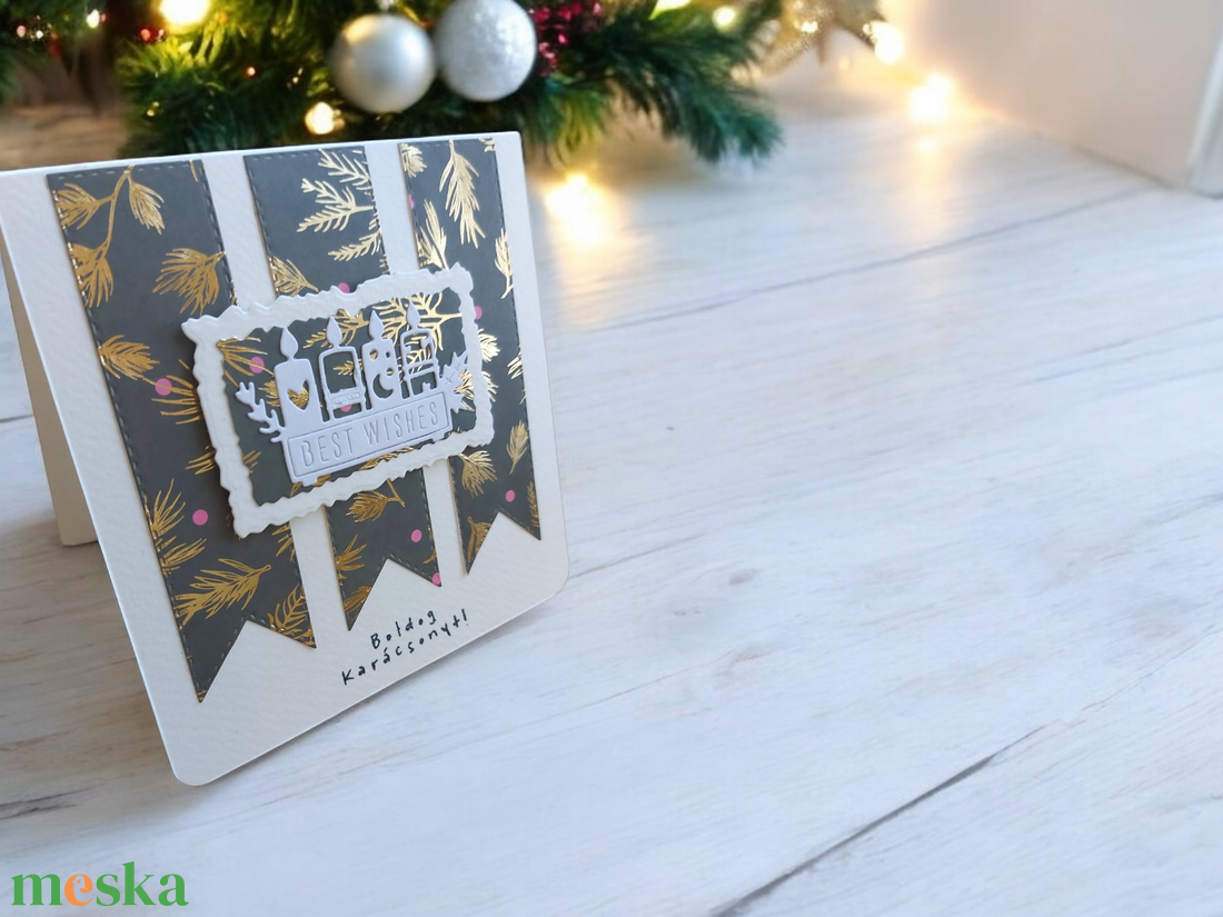 Karácsonyi képeslap - advent zöld - karácsony - karácsonyi ajándékozás - karácsonyi képeslap, üdvözlőlap, ajándékkísérő - Meska.hu