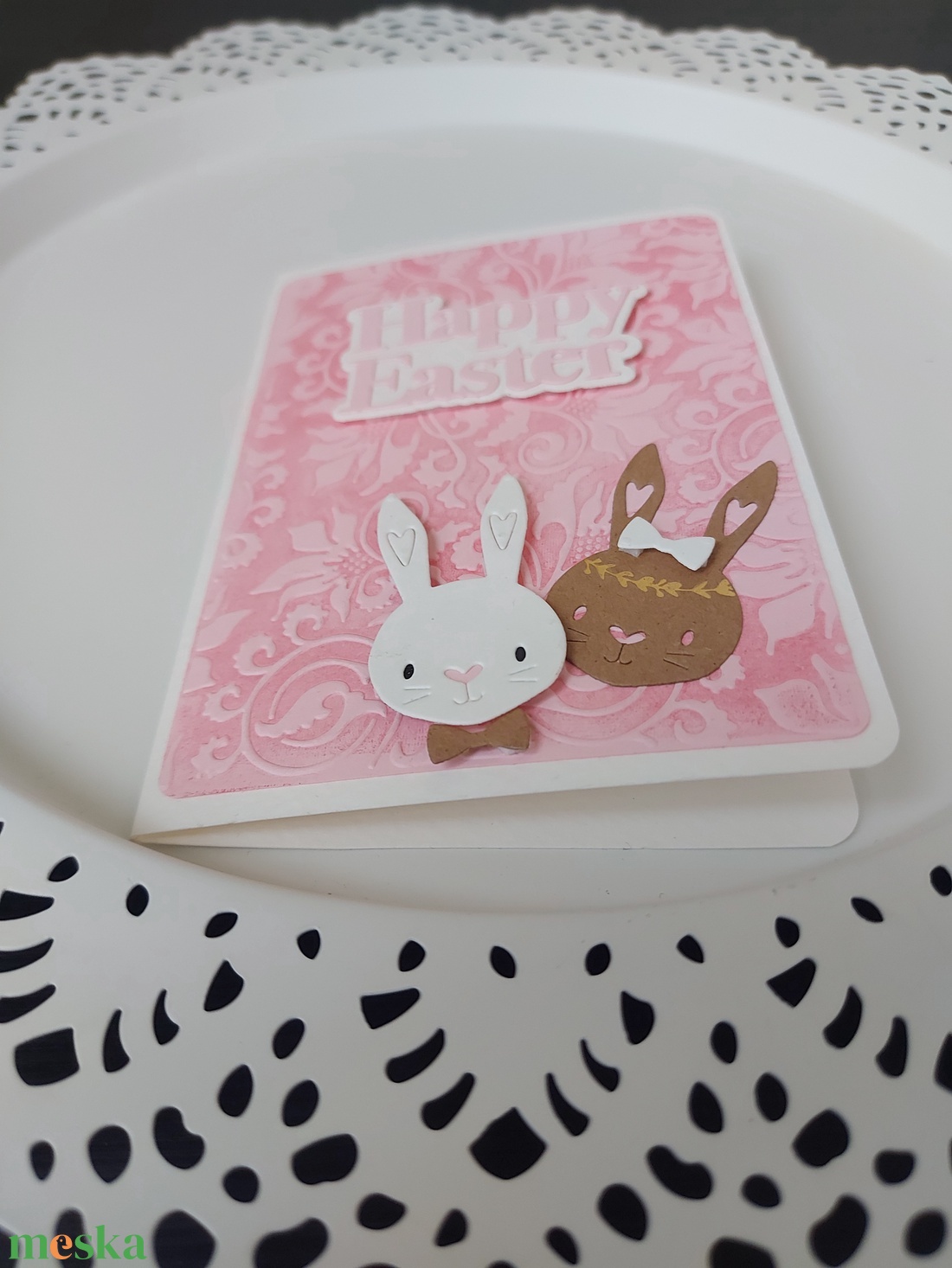 Húsvéti képeslap - nyuszik 1. - otthon & életmód - papír, írószer - ajándékozás kellékei - képeslap, üdvözlőlap - Meska.hu