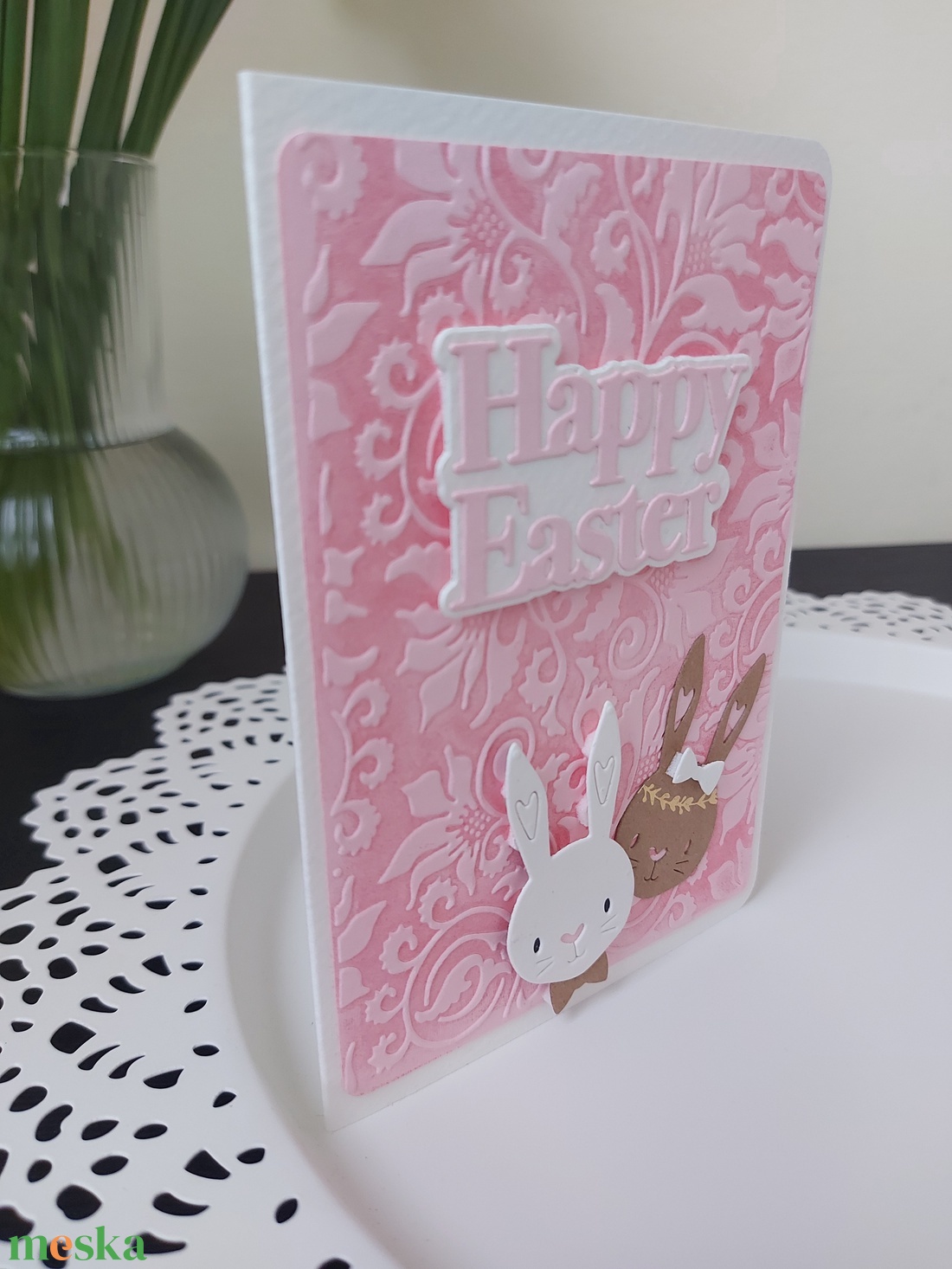 Húsvéti képeslap - nyuszik 1. - otthon & életmód - papír, írószer - ajándékozás kellékei - képeslap, üdvözlőlap - Meska.hu