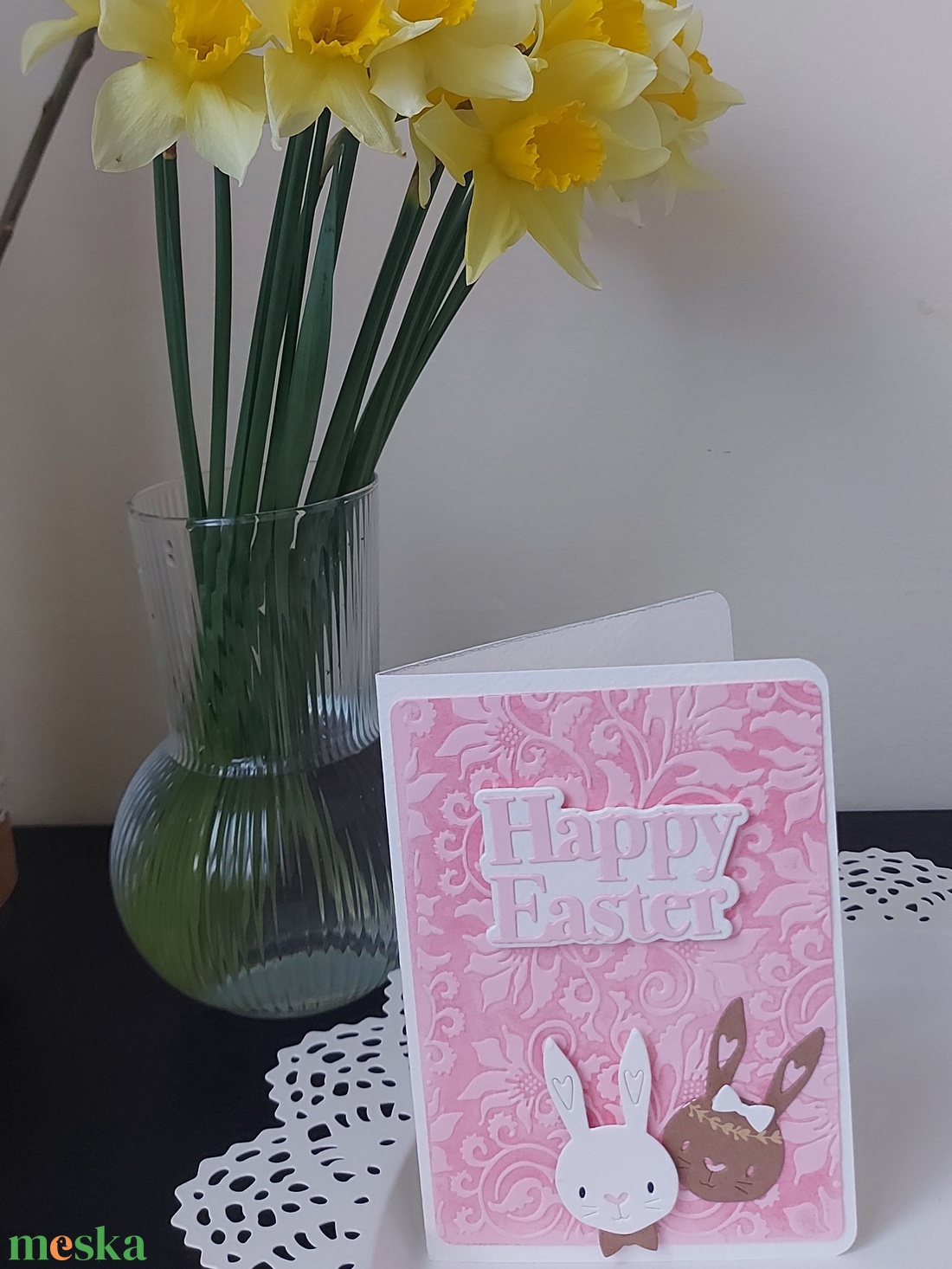 Húsvéti képeslap - nyuszik 1. - otthon & életmód - papír, írószer - ajándékozás kellékei - képeslap, üdvözlőlap - Meska.hu