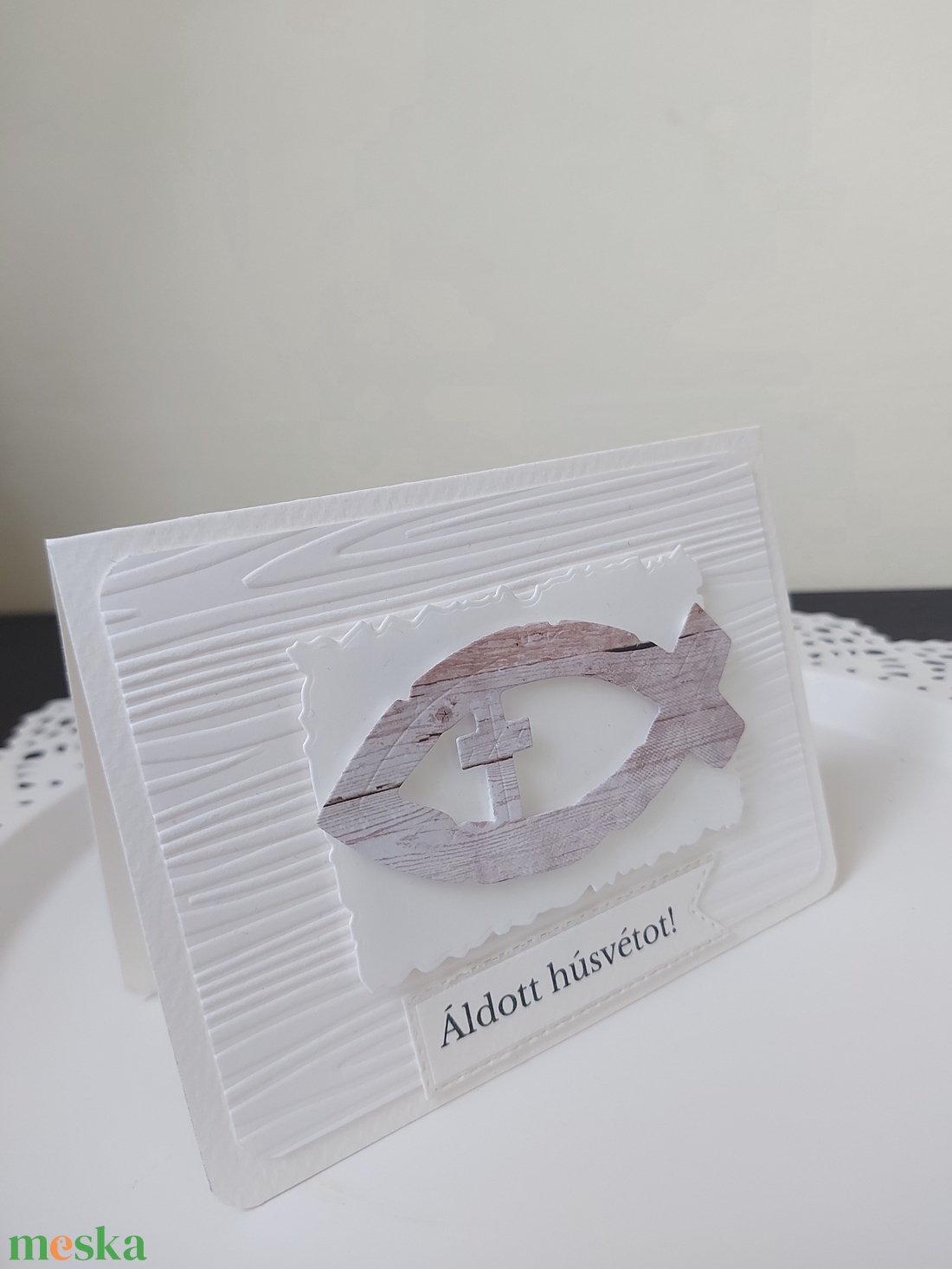 Húsvéti képeslap - húsvéti halas - otthon & életmód - papír, írószer - ajándékozás kellékei - képeslap, üdvözlőlap - Meska.hu