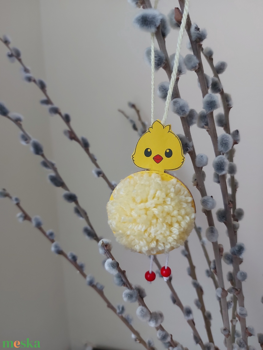 Húsvéti akasztós dísz szett- csibe - otthon & életmód - dekoráció - fali és függő dekoráció - függődísz - Meska.hu