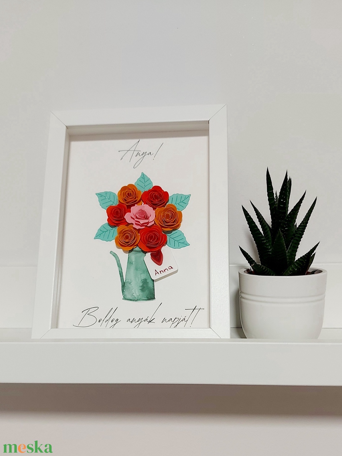Anyák napi képkeret 3. - narancs névre szóló - otthon & életmód - dekoráció - kép & falikép - 3d képek - Meska.hu