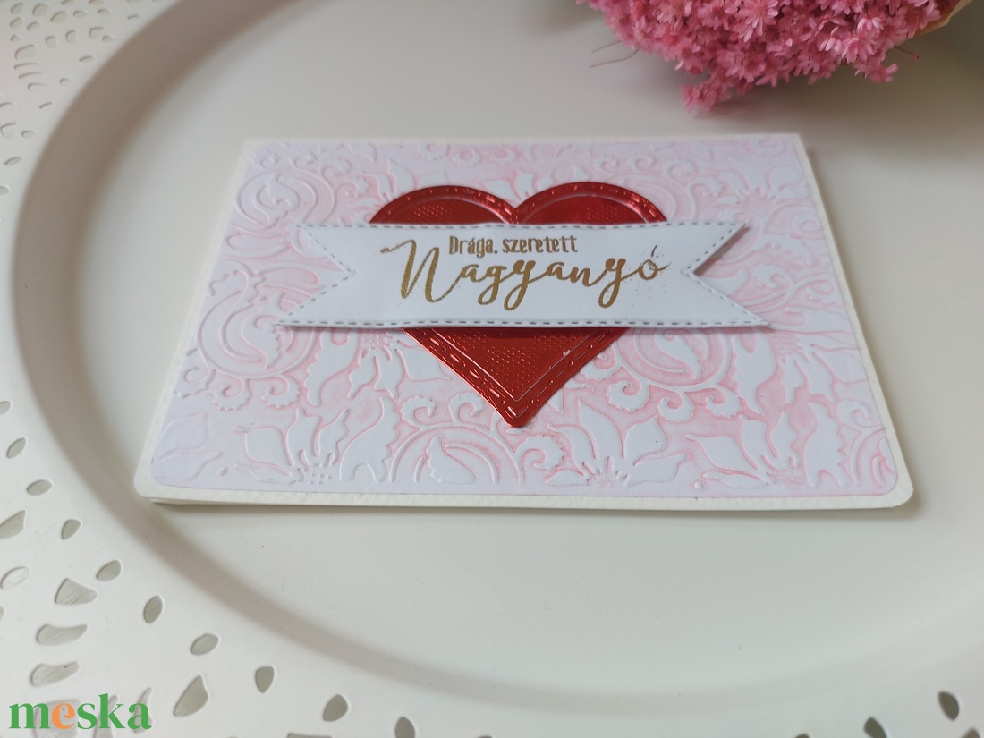 Szíves Nagymama képeslap 1. - otthon & életmód - papír, írószer - ajándékozás kellékei - képeslap, üdvözlőlap - Meska.hu