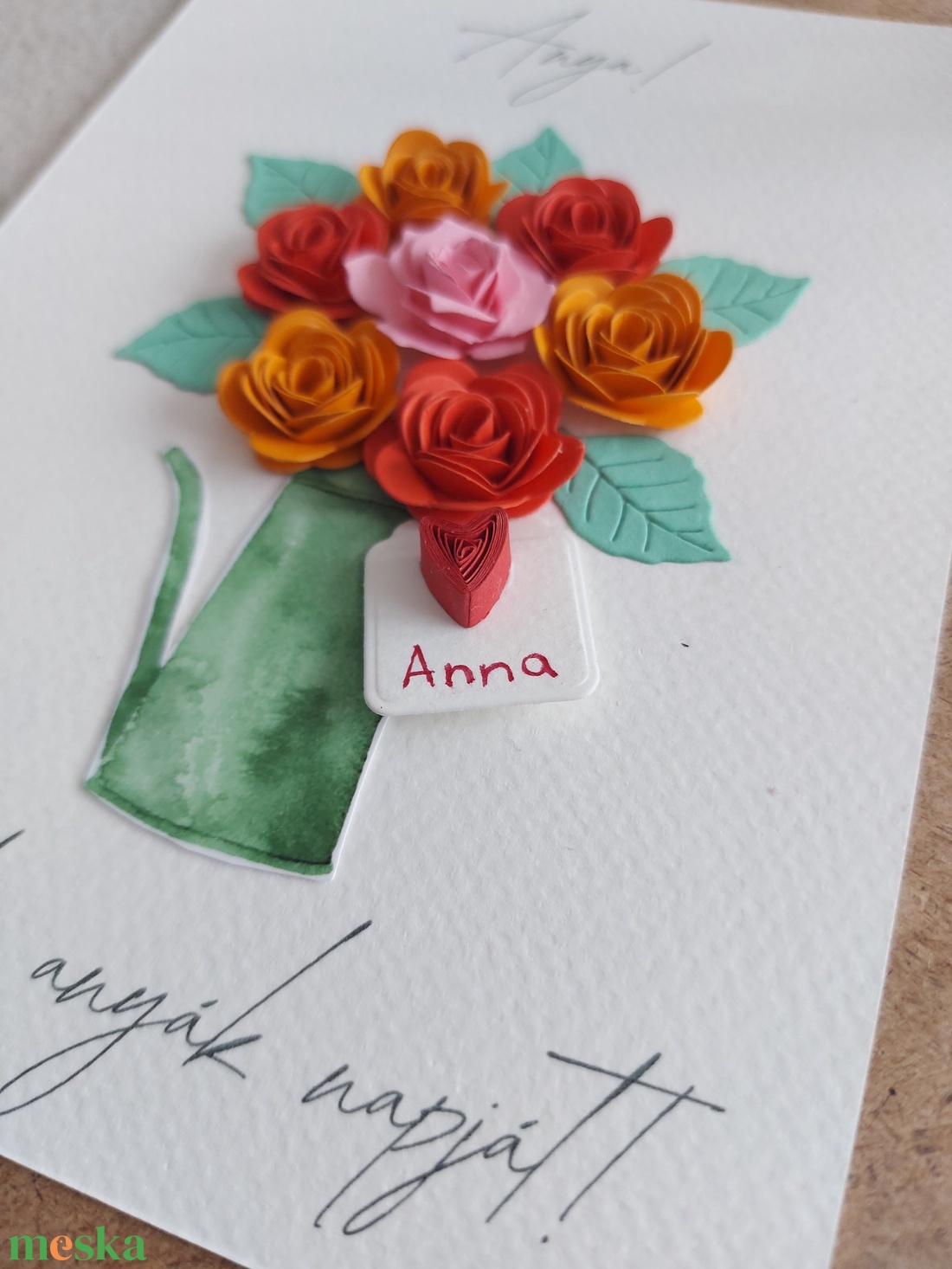 Anyák napi képkeret 3. - narancs névre szóló - otthon & életmód - dekoráció - kép & falikép - 3d képek - Meska.hu