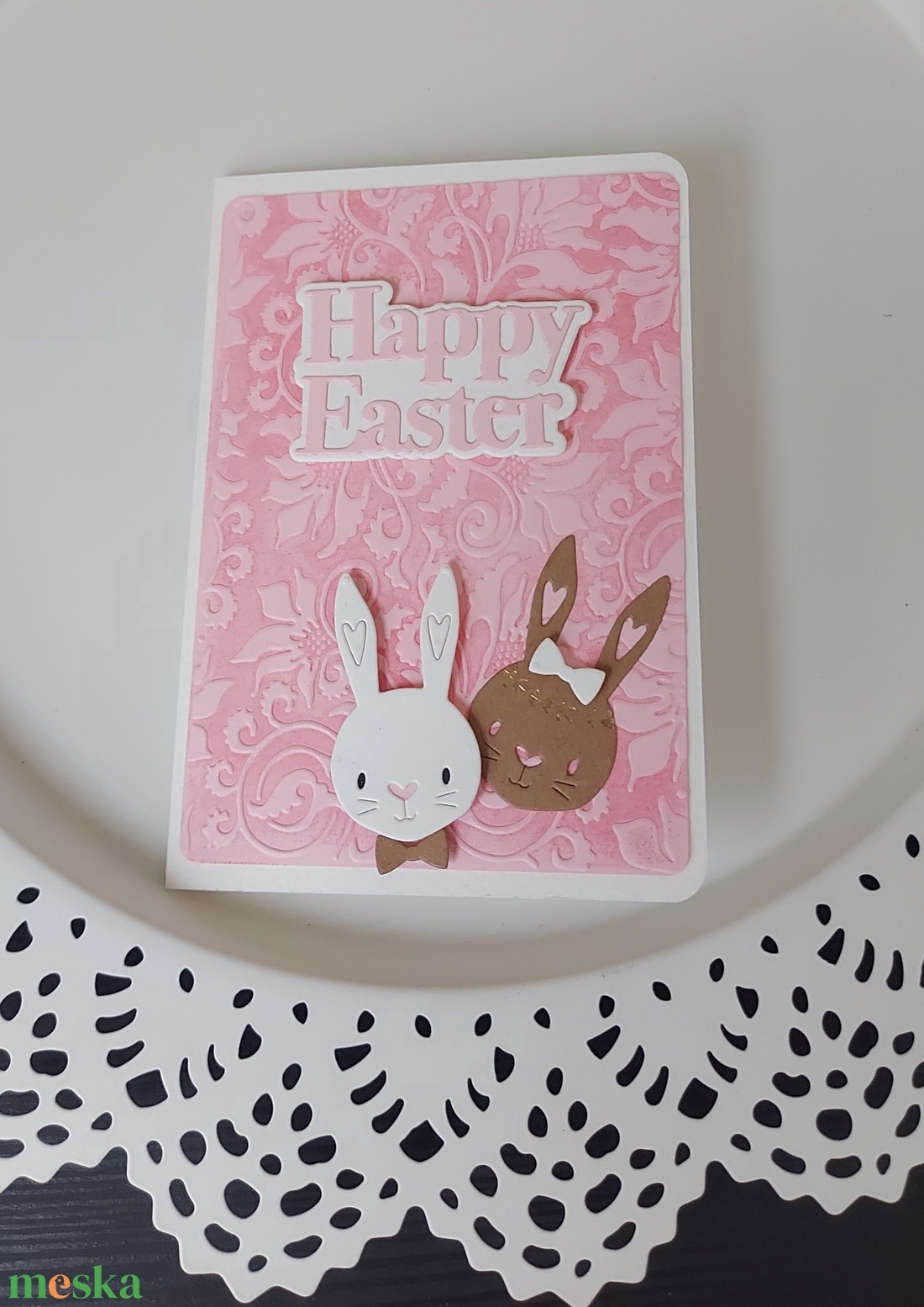 Húsvéti képeslap - nyuszik 1. - otthon & életmód - papír, írószer - ajándékozás kellékei - képeslap, üdvözlőlap - Meska.hu