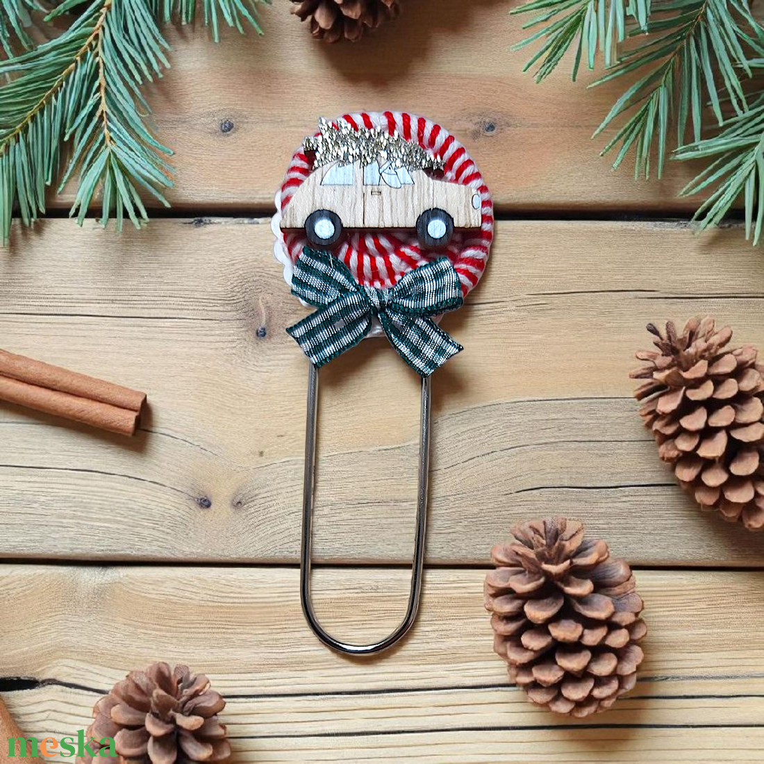 Könyvjelző - karácsonyi cukorkás candy car - könyv & zene - könyvjelző - Meska.hu