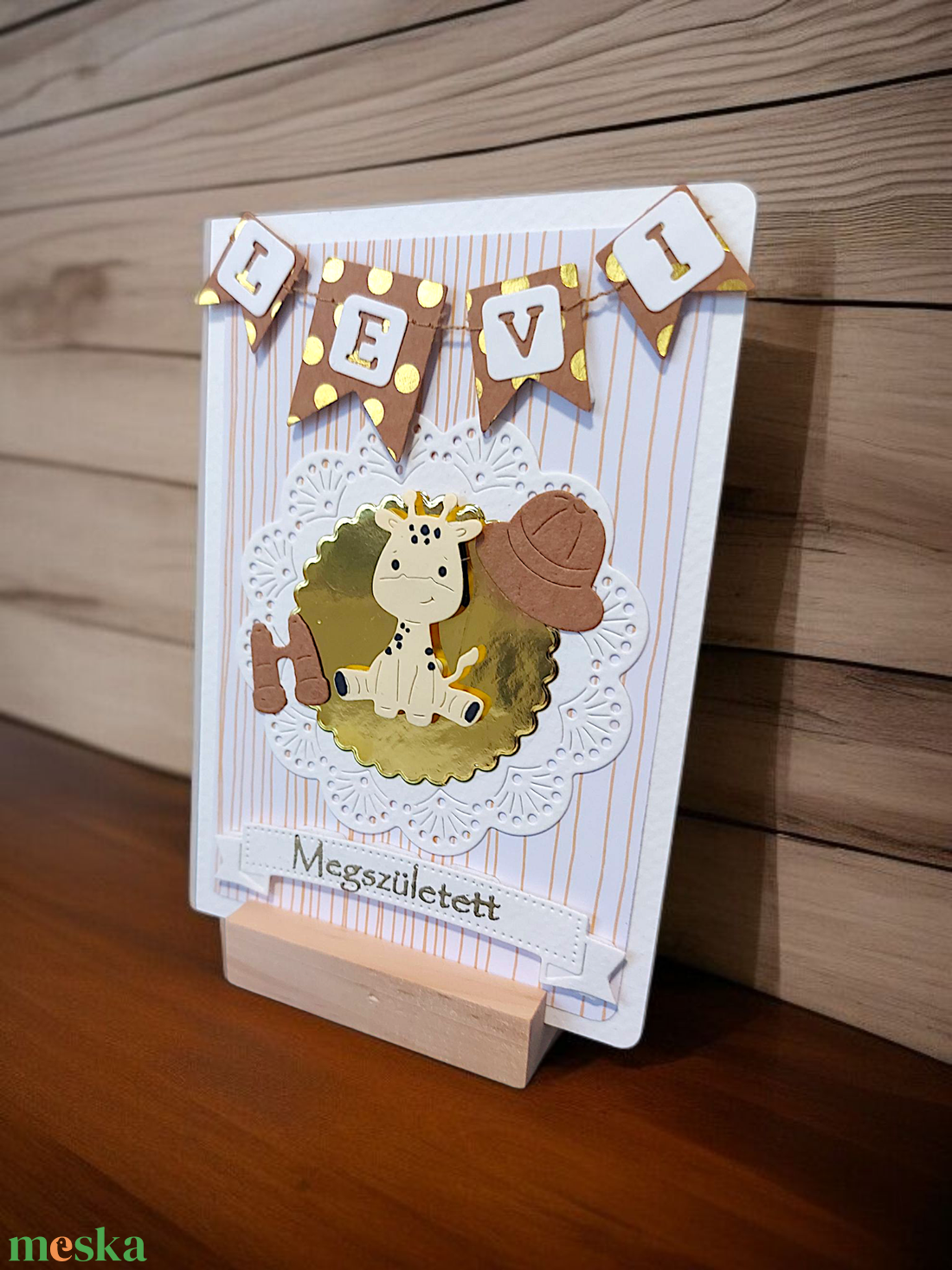 Babaköszöntő Pénzátadó boríték fiús zsiráfos - baba - mama - babaszoba dekoráció - Meska.hu