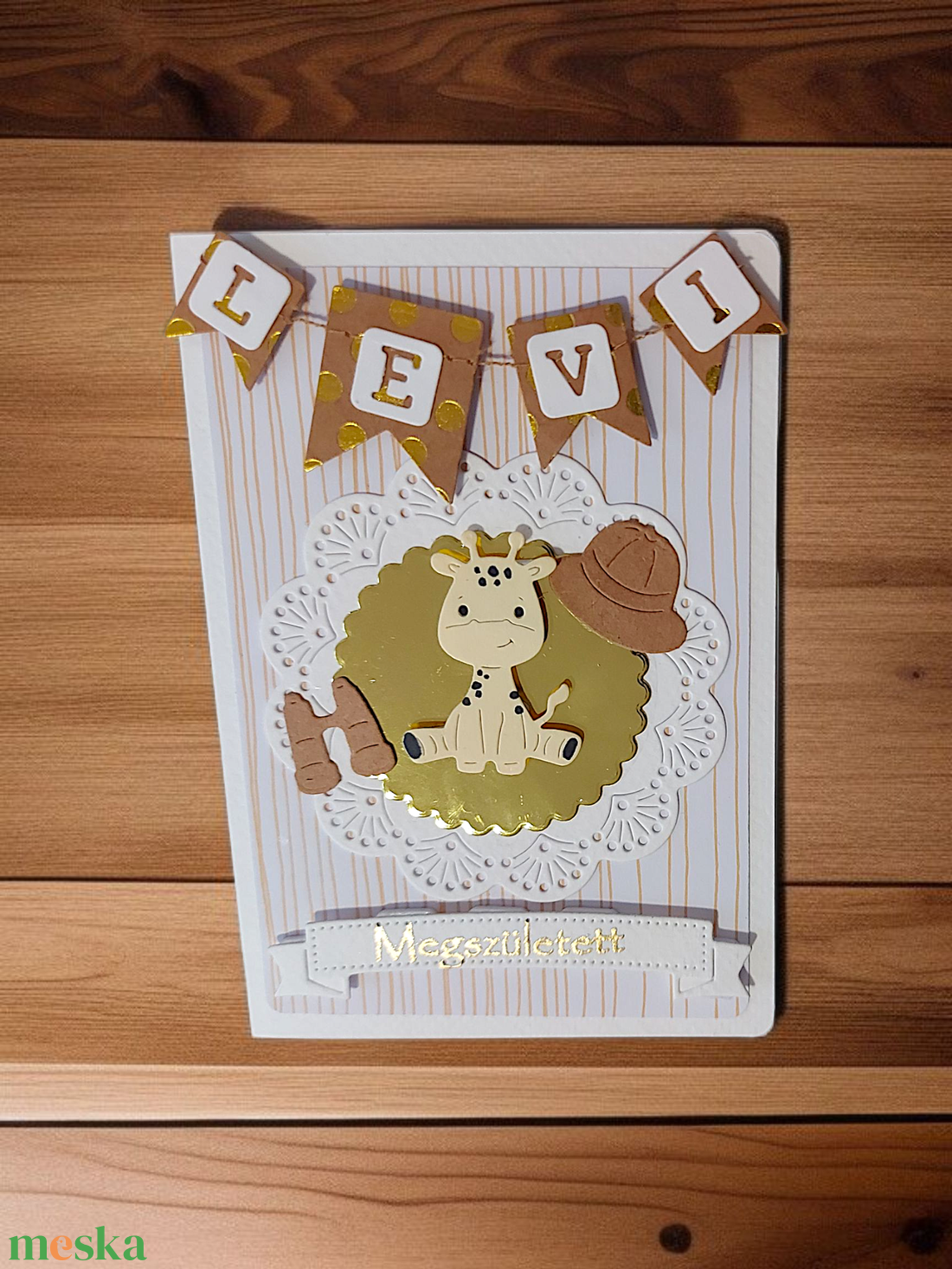 Babaköszöntő Pénzátadó boríték fiús zsiráfos - baba - mama - babaszoba dekoráció - Meska.hu