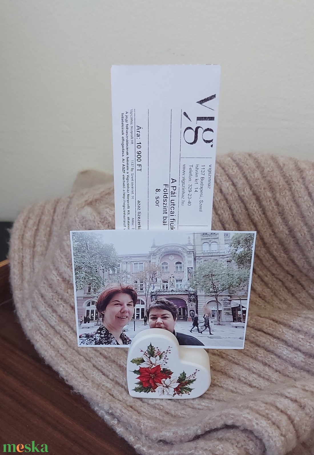 Karácsonyi lakásdekor - szív képtartó, képkeret - otthon & életmód - dekoráció - asztal és polc dekoráció - asztaldísz - Meska.hu