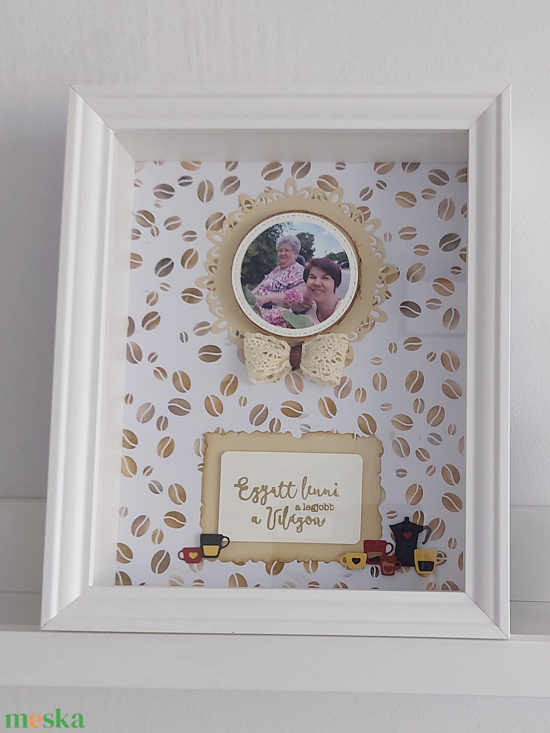 Fényképes képkeret - kávés - otthon & életmód - dekoráció - kép & falikép - képkeret - Meska.hu