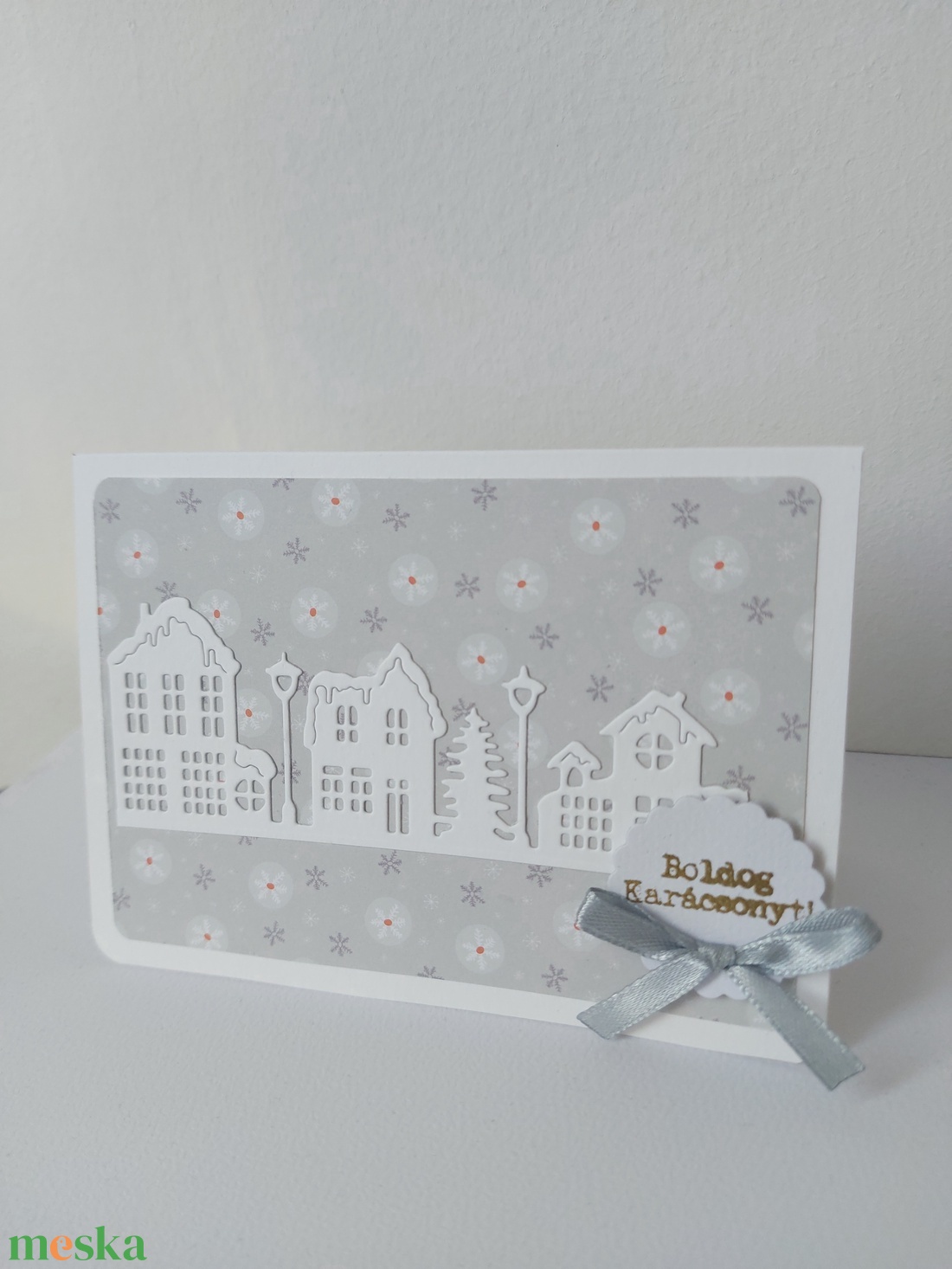 Karácsonyi képeslap - házak 1. - karácsony - karácsonyi ajándékozás - karácsonyi képeslap, üdvözlőlap, ajándékkísérő - Meska.hu