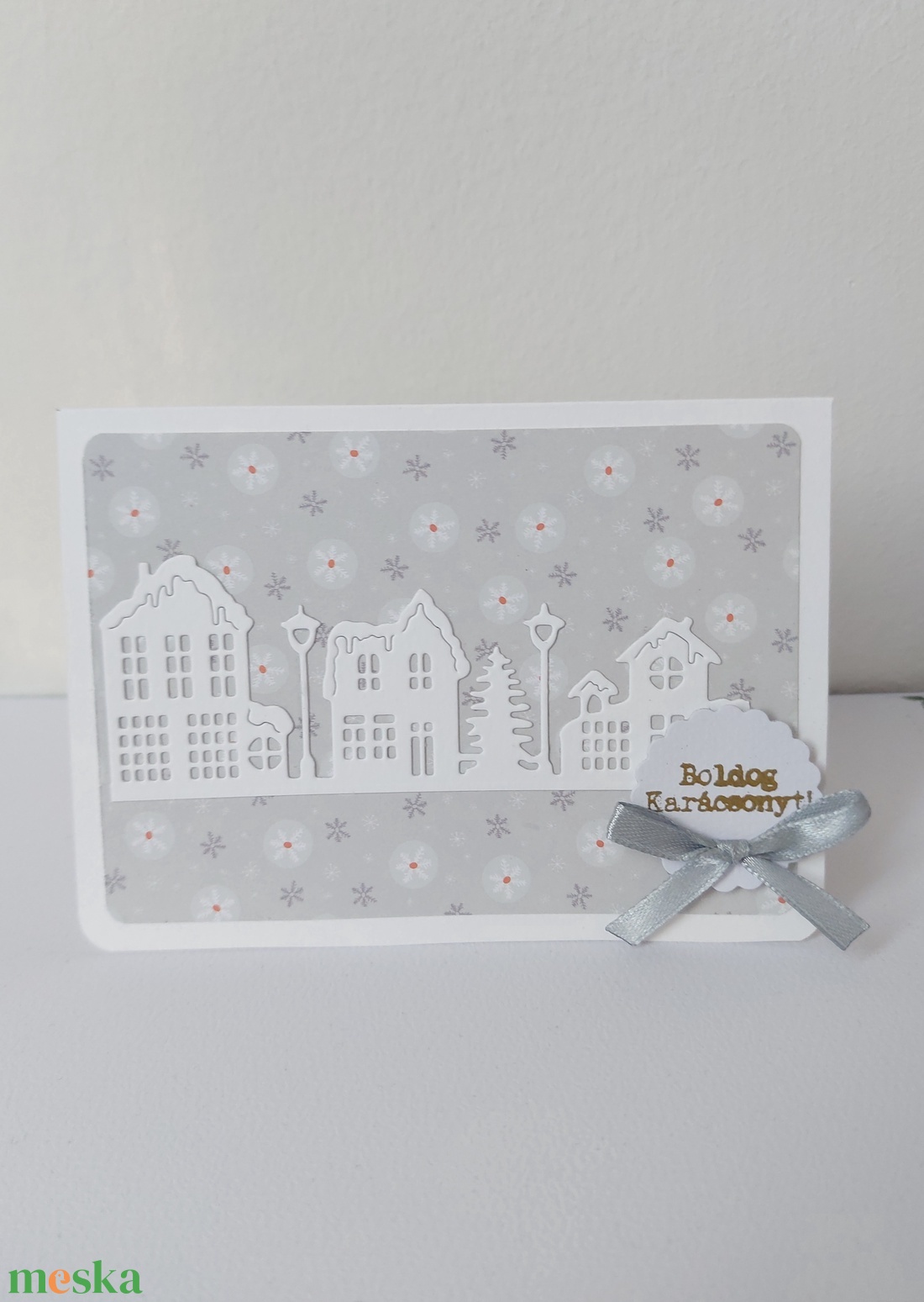 Karácsonyi képeslap - házak 1. - karácsony - karácsonyi ajándékozás - karácsonyi képeslap, üdvözlőlap, ajándékkísérő - Meska.hu