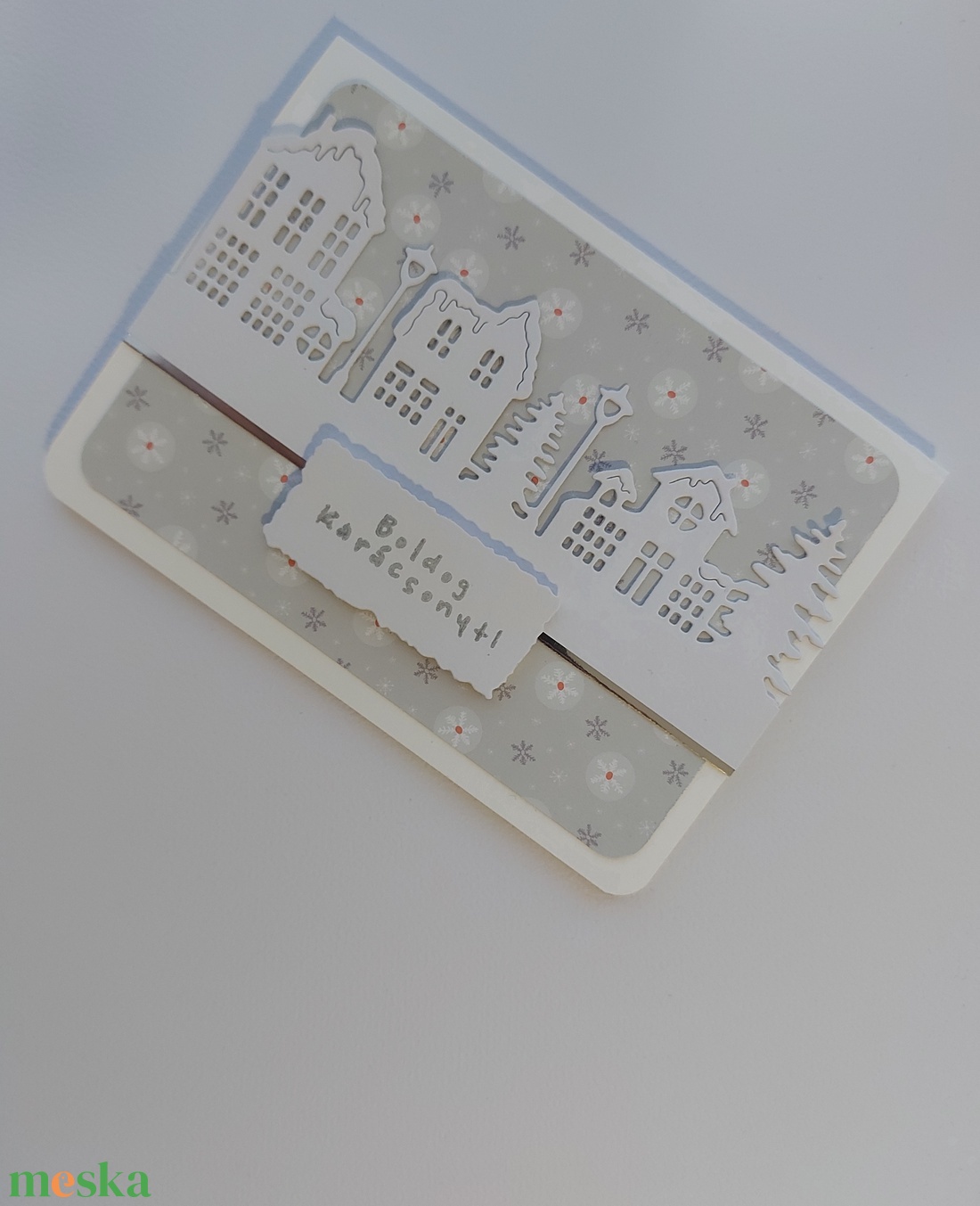 Karácsonyi képeslap - házak 3 db-os csomag - karácsony - karácsonyi ajándékozás - karácsonyi képeslap, üdvözlőlap, ajándékkísérő - Meska.hu