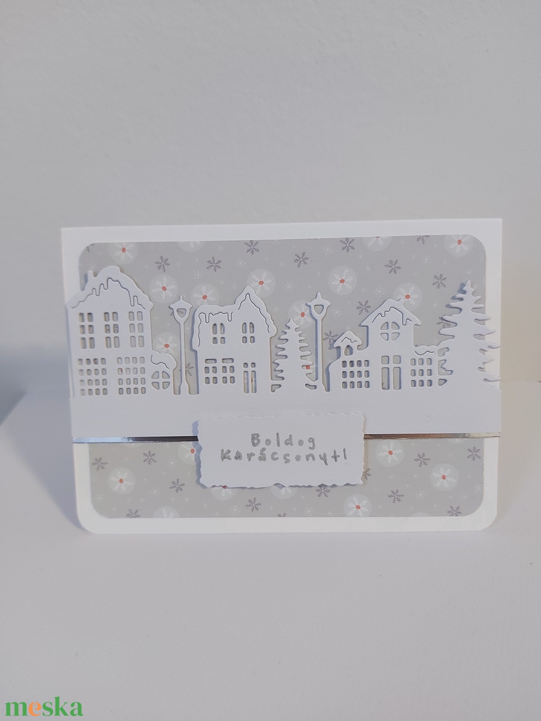 Karácsonyi képeslap - házak 2. - karácsony - karácsonyi ajándékozás - karácsonyi képeslap, üdvözlőlap, ajándékkísérő - Meska.hu