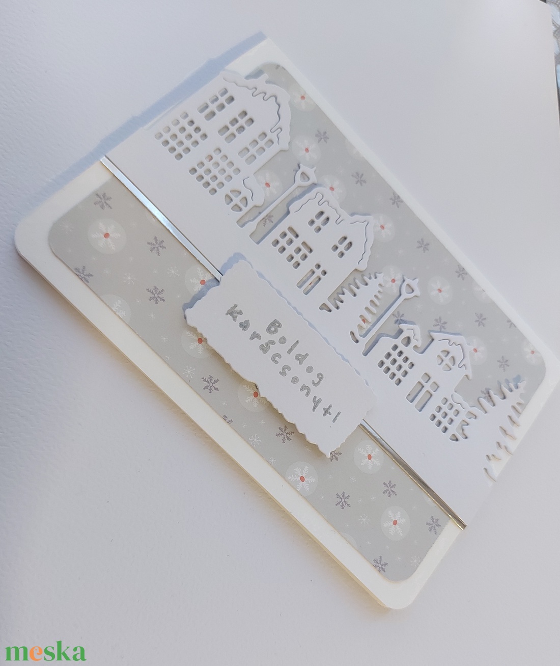 Karácsonyi képeslap - házak 2. - karácsony - karácsonyi ajándékozás - karácsonyi képeslap, üdvözlőlap, ajándékkísérő - Meska.hu