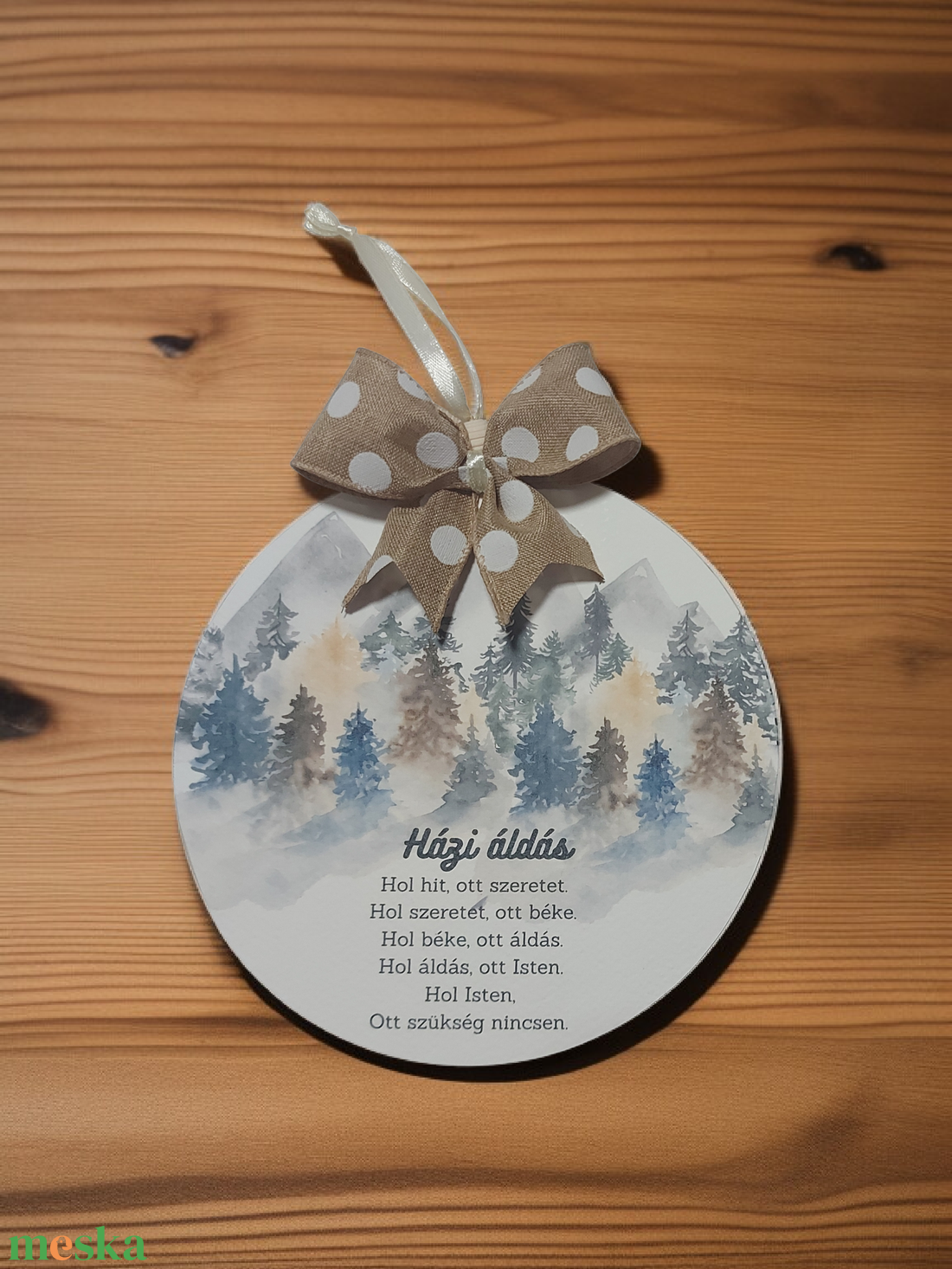 Házi áldás -Fenyves nagy - otthon & életmód - vallás - házi áldás - Meska.hu