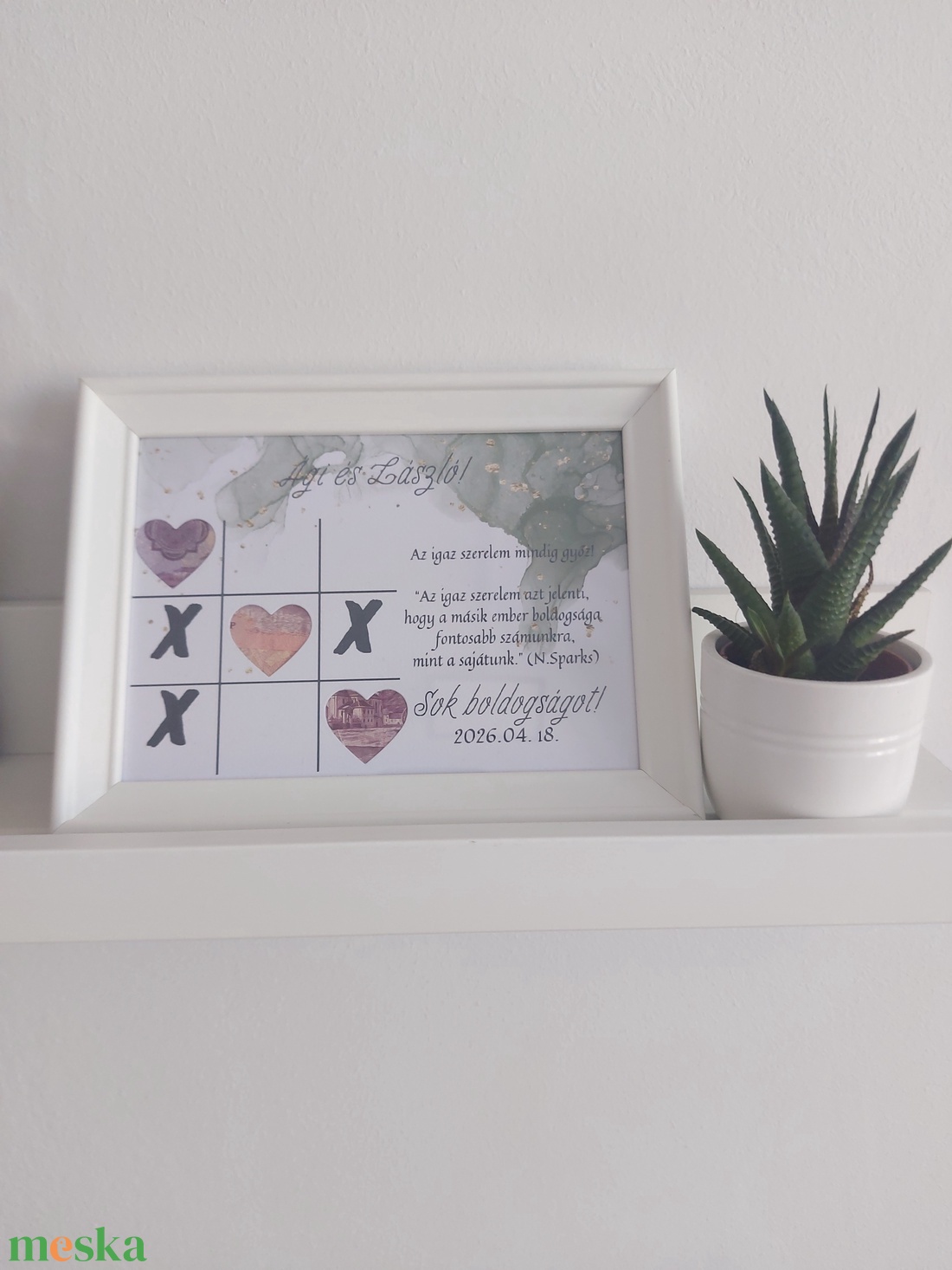 Esküvői pénzátadó képkeret - győztes szív - esküvő - emlék & ajándék - nászajándék - esküvői pénzátadó képkeret - Meska.hu