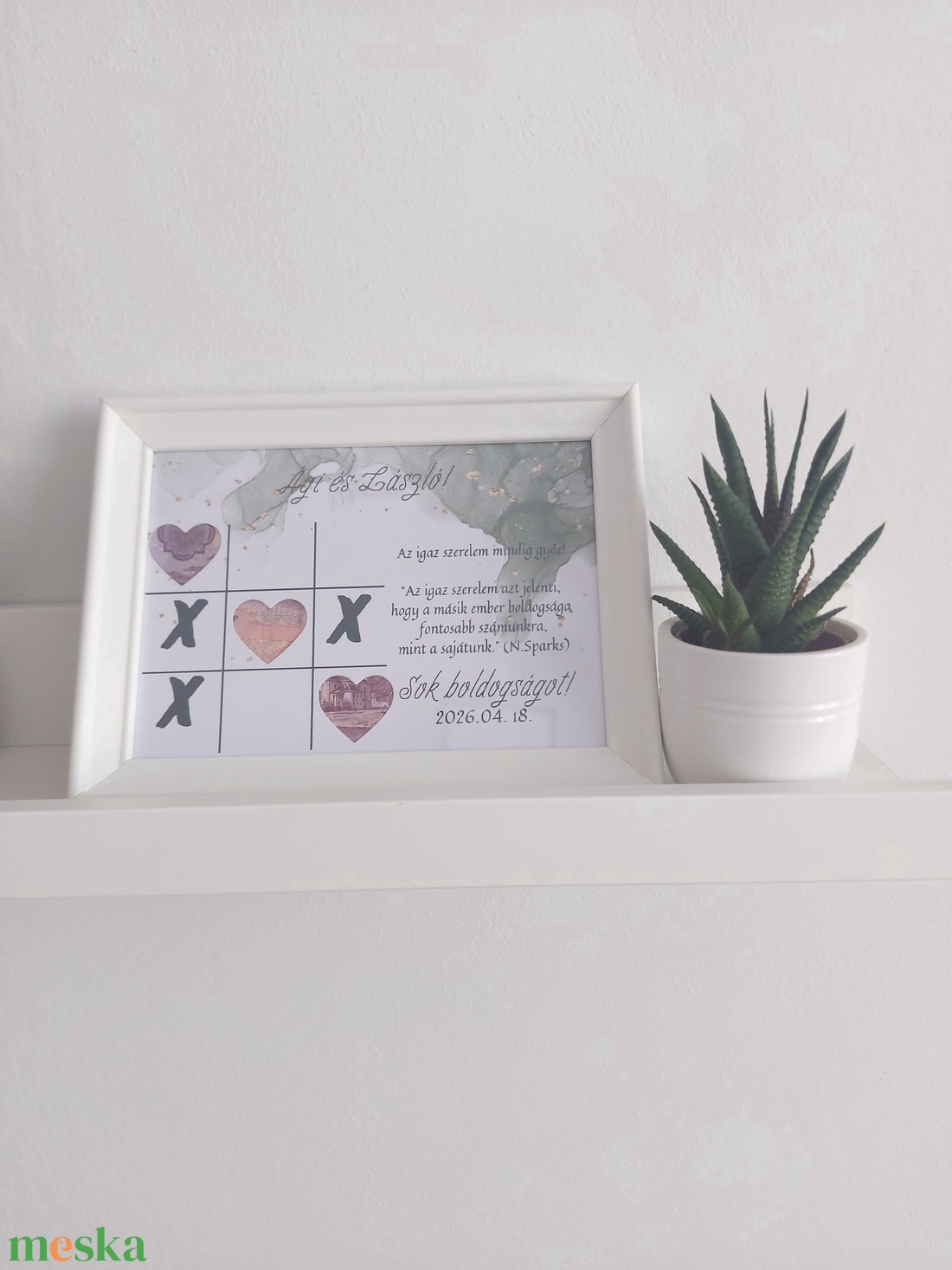 Esküvői pénzátadó képkeret - győztes szív - esküvő - emlék & ajándék - nászajándék - esküvői pénzátadó képkeret - Meska.hu