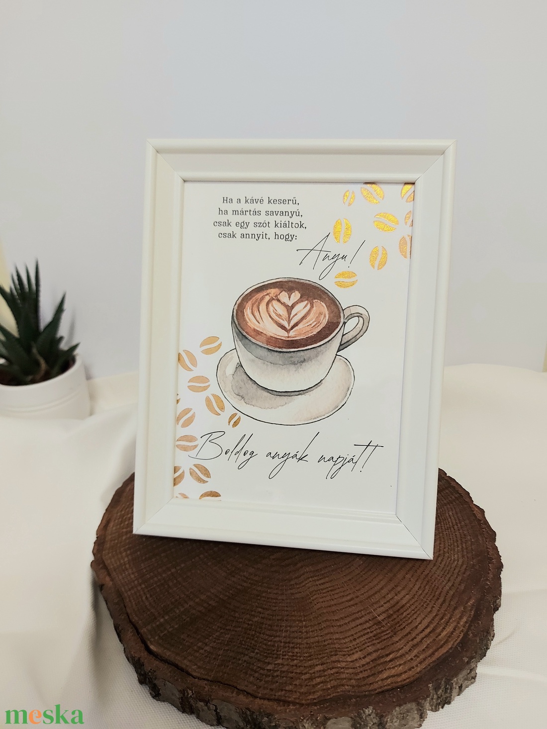 Anyák napi képkeret 4. - közös kávézás - otthon & életmód - dekoráció - kép & falikép - 3d képek - Meska.hu