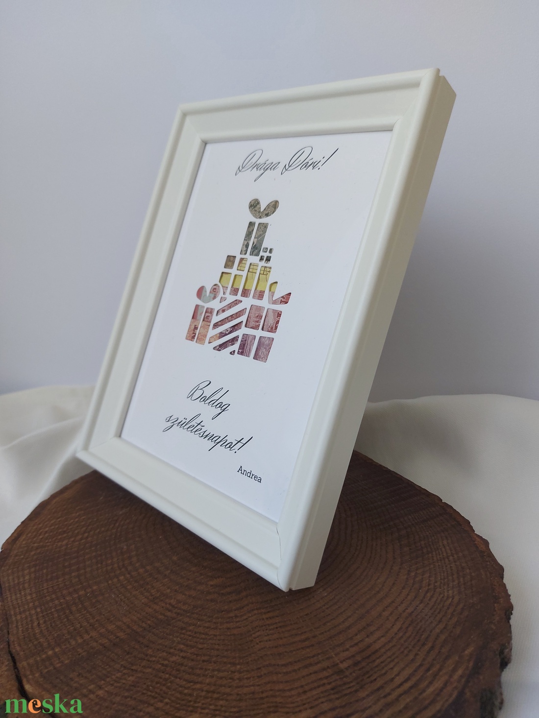 Születésnapi pénzátadó képkeret - ajándékdoboz - otthon & életmód - dekoráció - kép & falikép - képkeret - Meska.hu