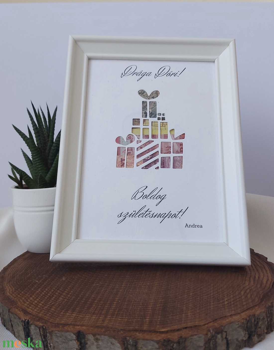Születésnapi pénzátadó képkeret - ajándékdoboz - otthon & életmód - dekoráció - kép & falikép - képkeret - Meska.hu