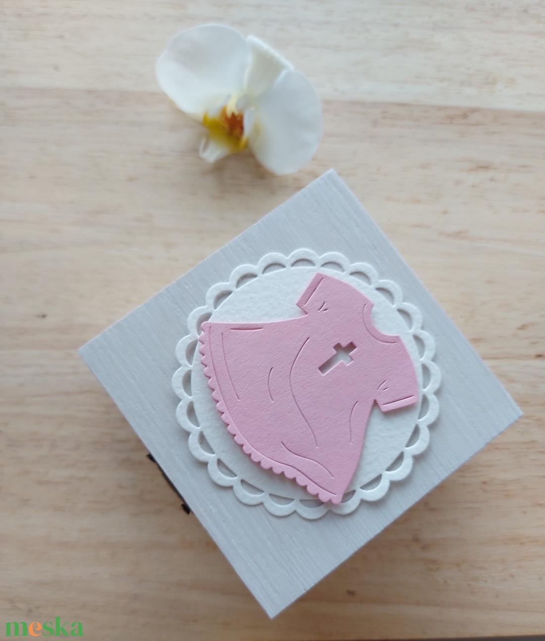 Keresztelőre pénzátadó fadoboz  - baba - mama - keresztelő kellékek - keresztelőajándékok - Meska.hu