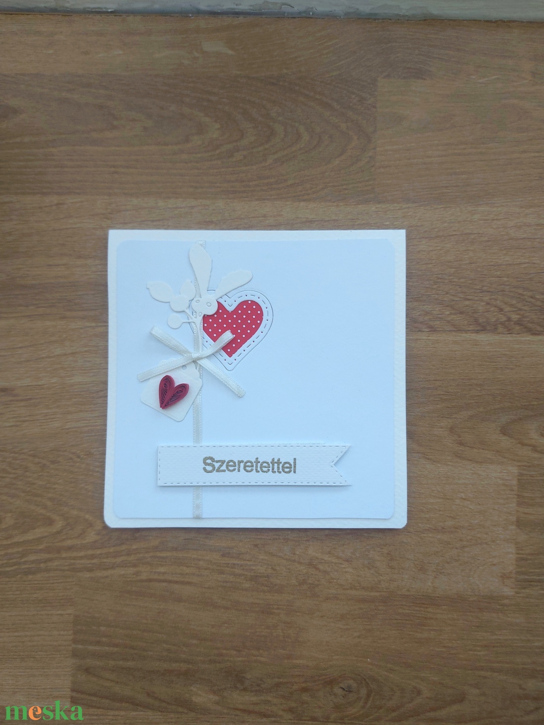 Fehér szíves pénzatadó boríték - otthon & életmód - papír, írószer - ajándékozás kellékei - pénzátadó boríték - Meska.hu