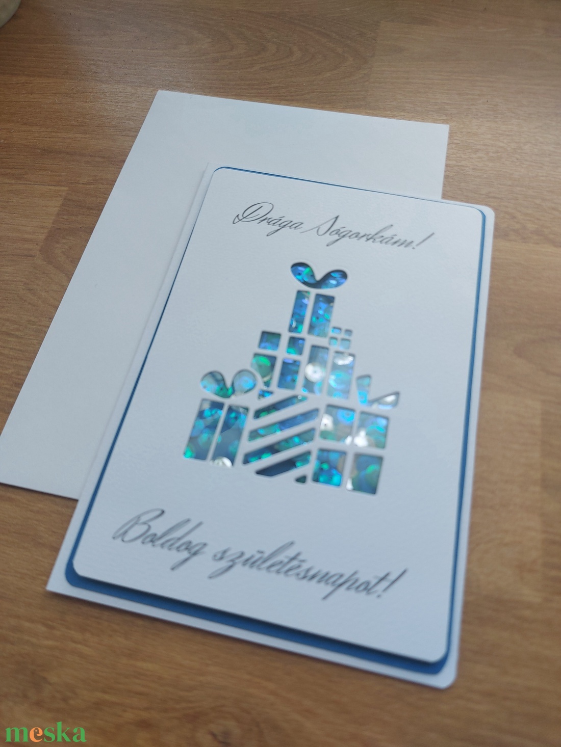Születésnapi képeslap - rázogatós csomagos -férfi - otthon & életmód - papír, írószer - ajándékozás kellékei - képeslap, üdvözlőlap - Meska.hu