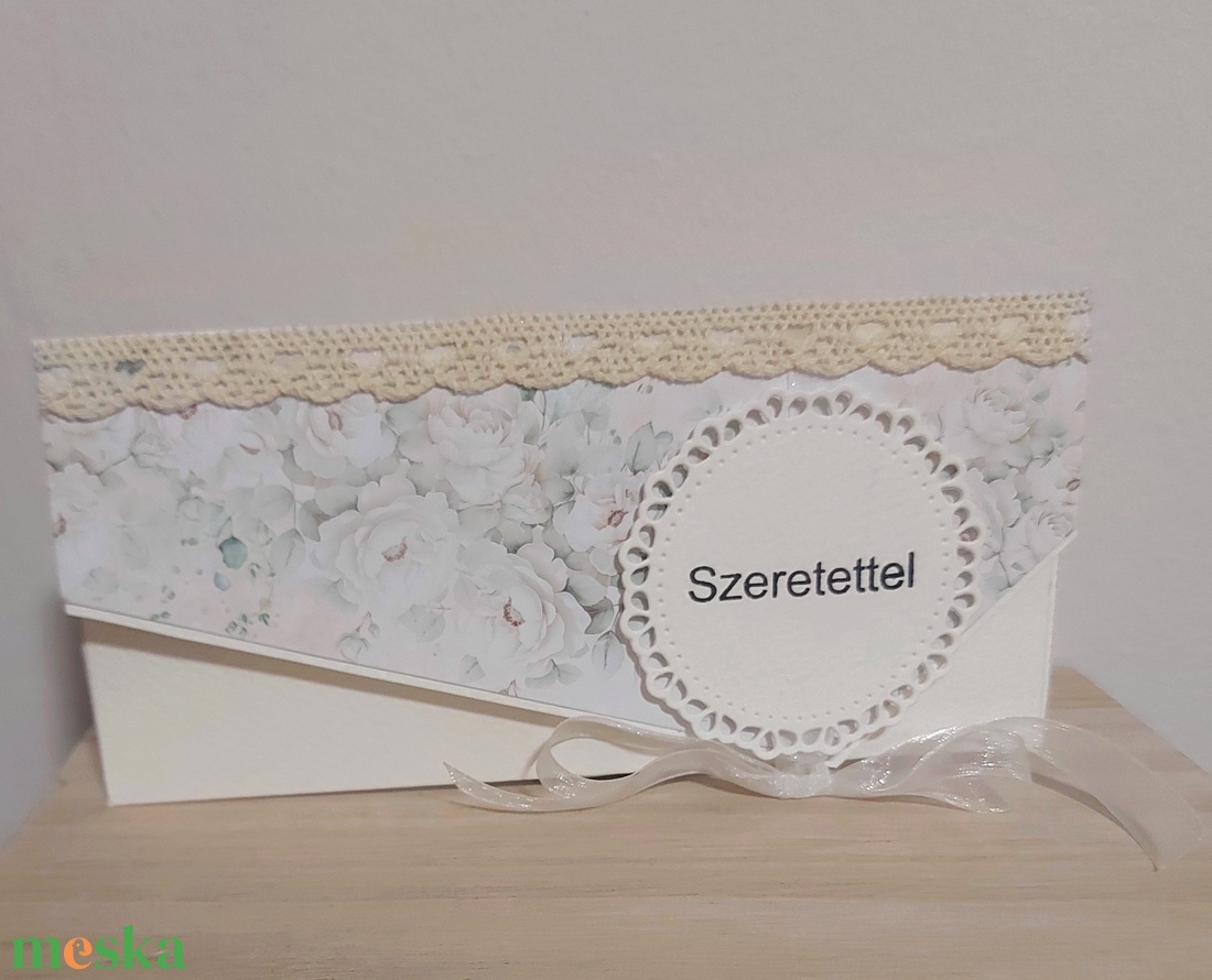 Esküvői pénzátadó boríték - rózsa 1. - esküvő - nászajándék - esküvői pénzátadó boríték, kártya - Meska.hu