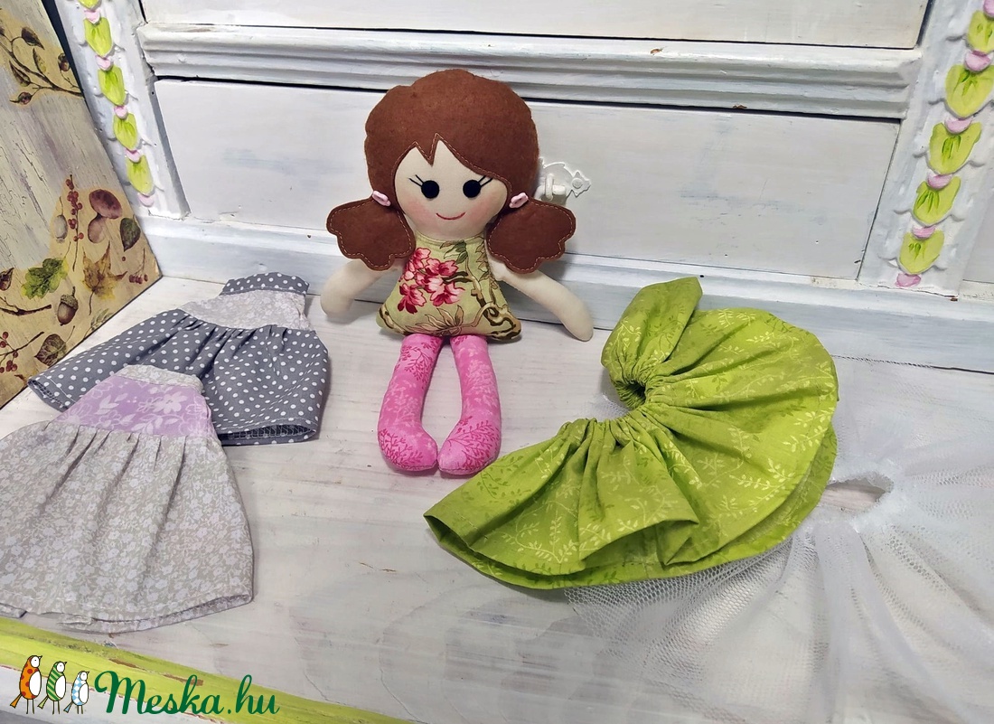 Flóra -Öltöztethető textil baba - játék & sport - baba & babaház - baba - Meska.hu Flóra -Öltöztethető textil baba - játék & sport - baba & babaház - baba - Meska.hu