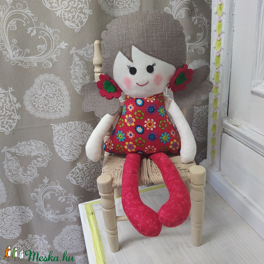 Piros - textil baba - játék & sport - baba & babaház - baba - Meska.hu