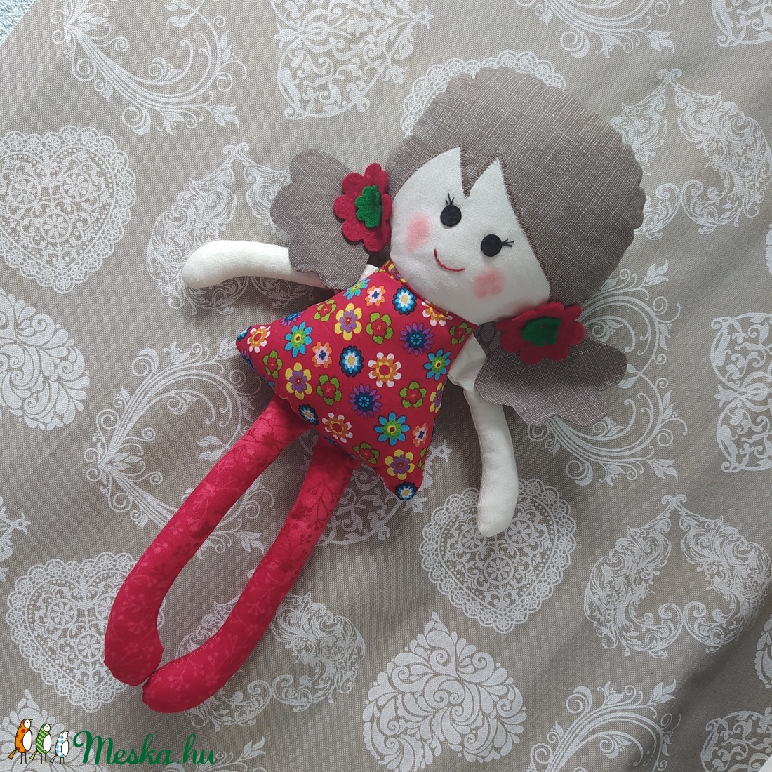 Piros - textil baba - játék & sport - baba & babaház - baba - Meska.hu