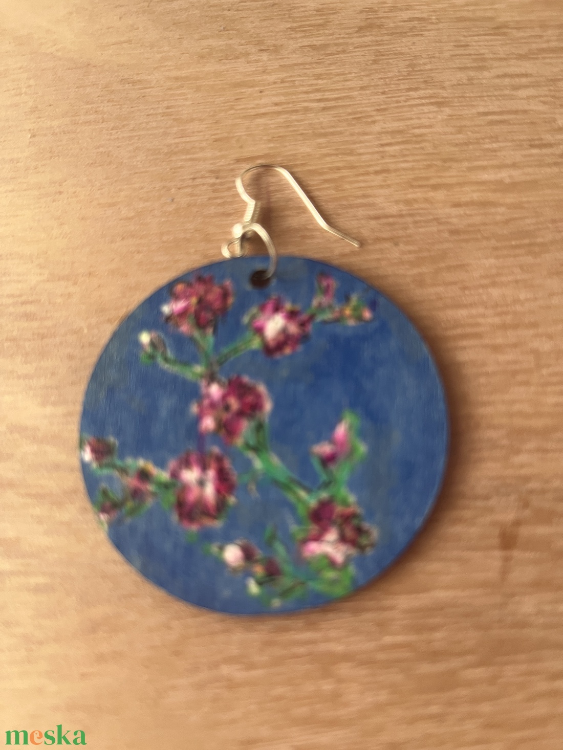 Inspired by van Gogh - fülbevaló - ékszer - fülbevaló - lógós kerek fülbevaló - Meska.hu