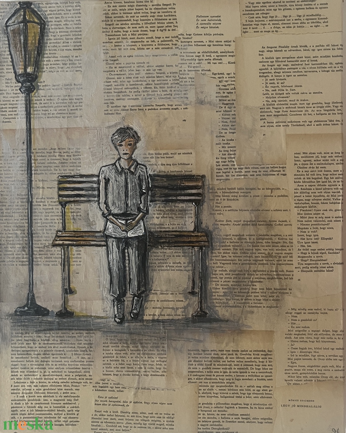 Légy jó mindhalálig - vegyes technikával készült festmény (40x50 cm) - művészet - festmény - akril - Meska.hu
