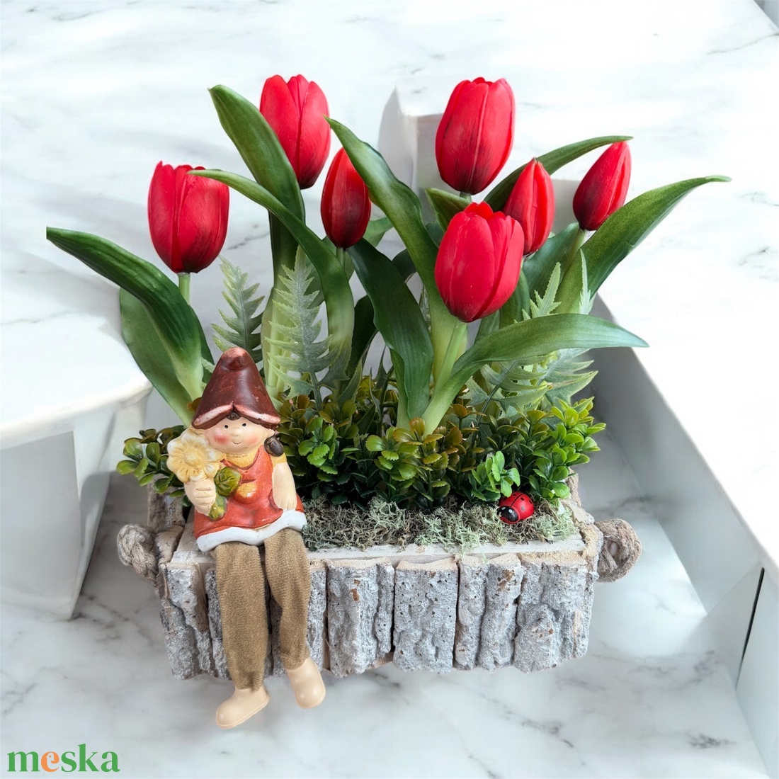 Tavaszi asztaldísz - otthon & életmód - dekoráció - asztal és polc dekoráció - asztaldísz - Meska.hu