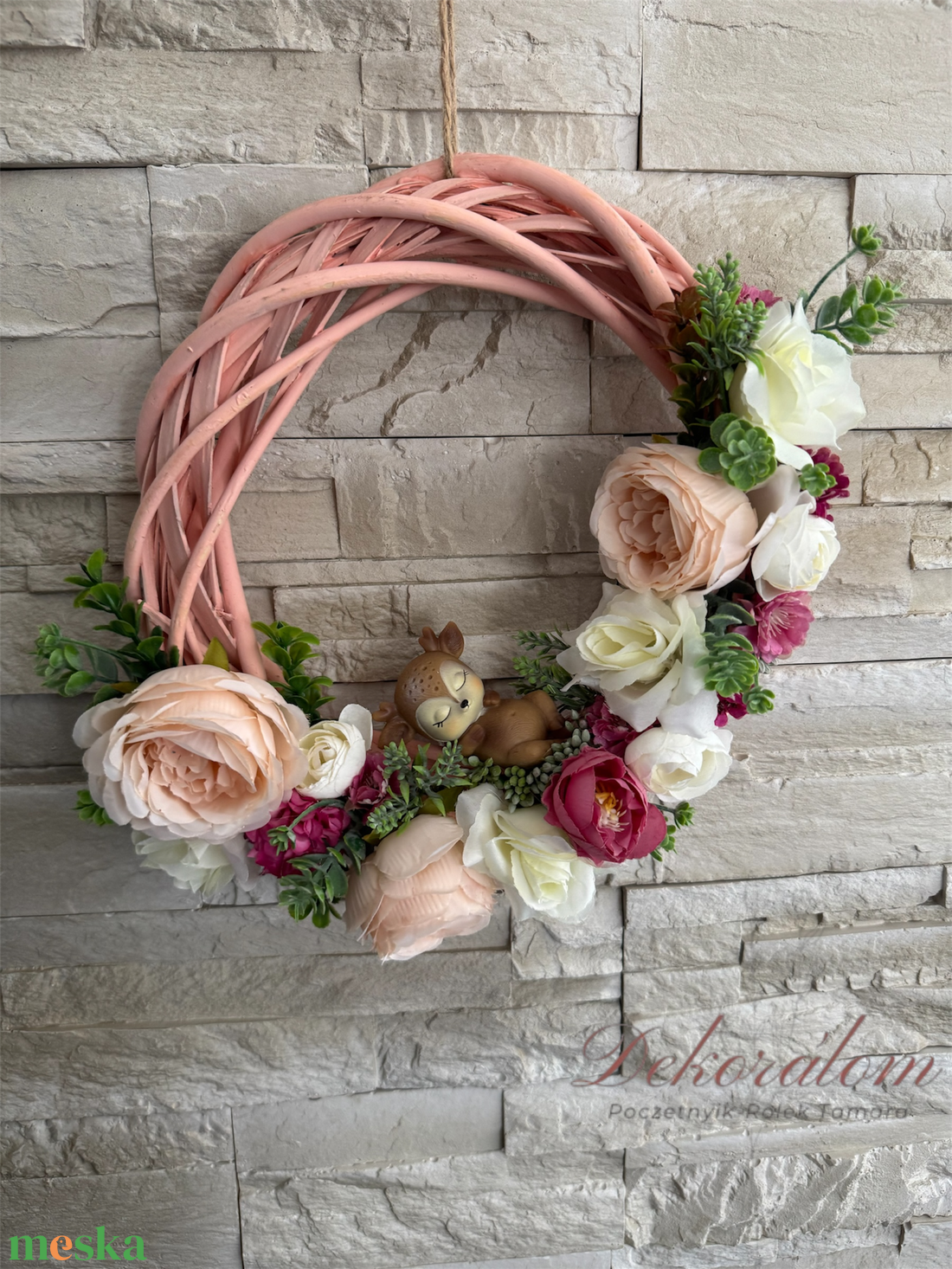 Őzikés kopogtató - otthon & életmód - dekoráció - ajtó- és ablak dekoráció - ajtódísz & kopogtató - Meska.hu