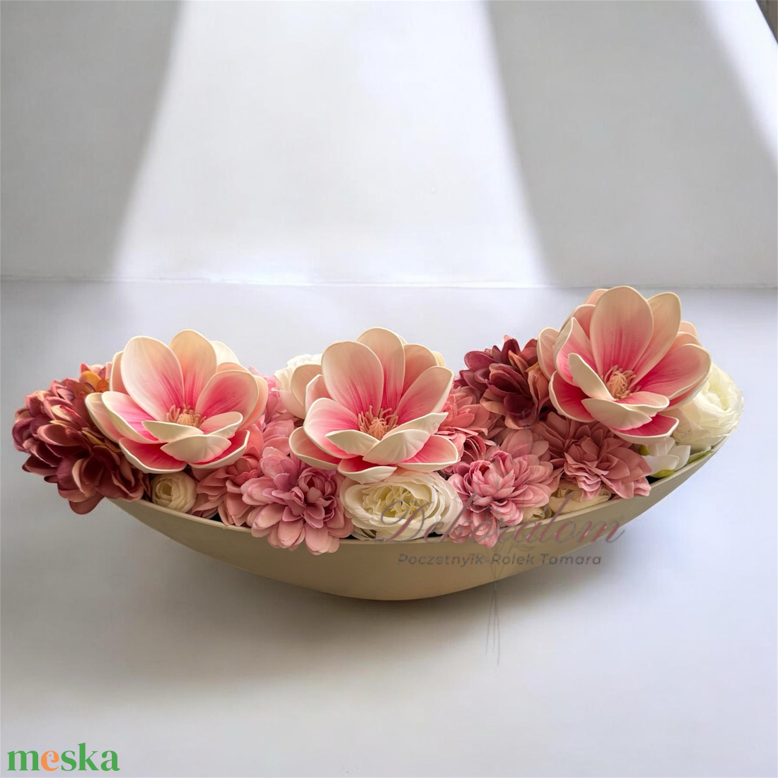 Virágos asztaldísz - otthon & életmód - dekoráció - asztal és polc dekoráció - asztaldísz - Meska.hu